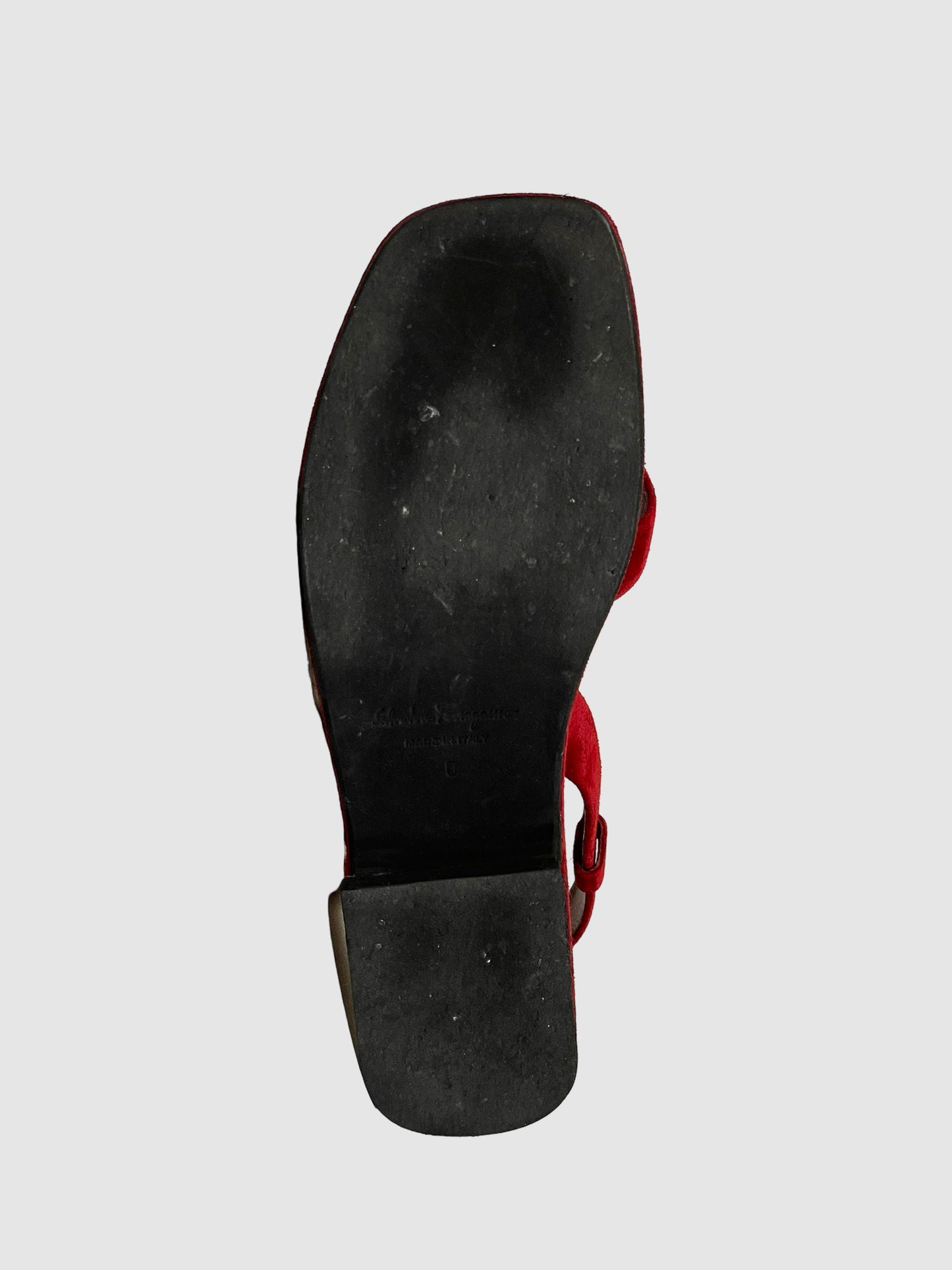 Salvatore Ferragamo Suede Platform Sandals - Size 6