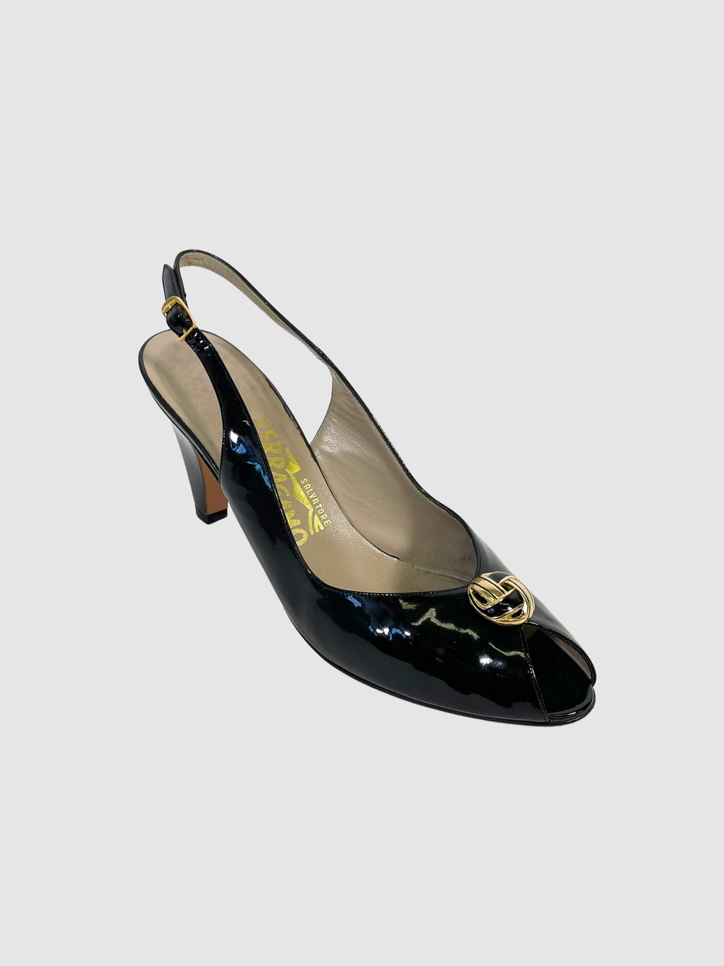 Patent Leather Slingback Pumps - Size 9.5