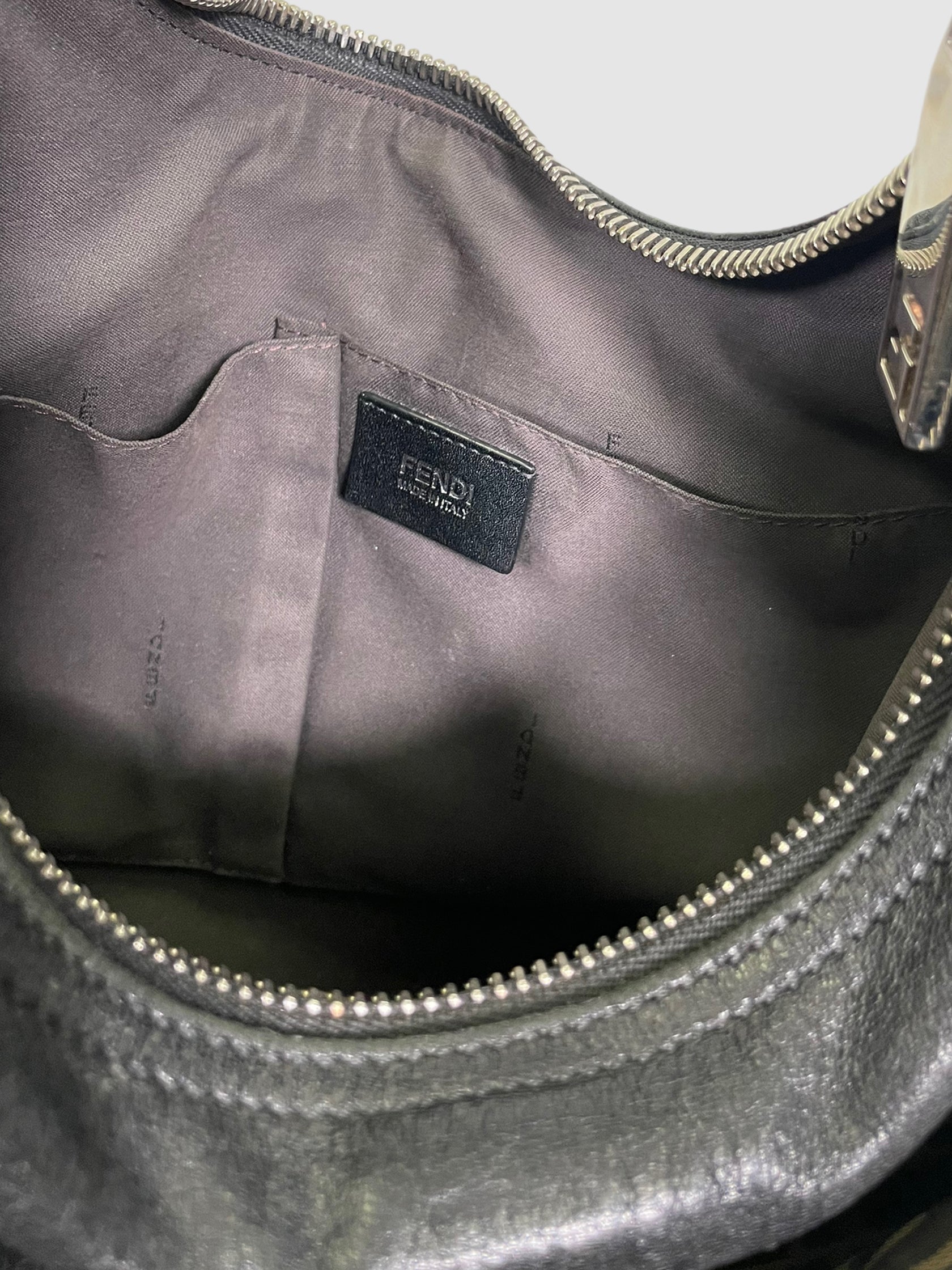 Fendi Leather Zipper Hobo
