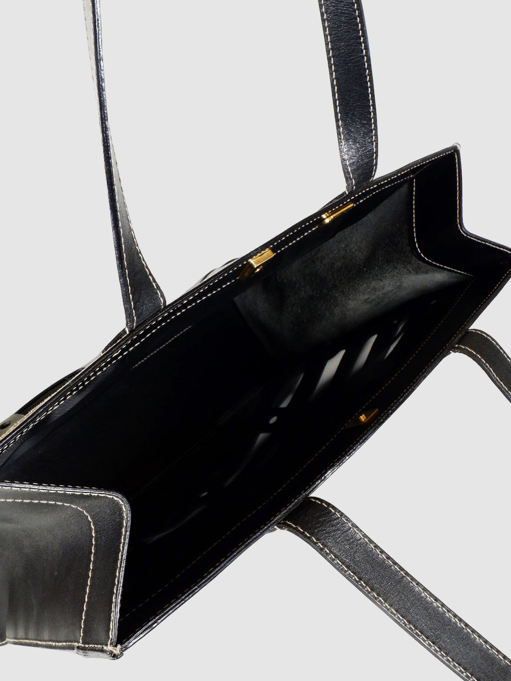 Fendi Woven Interlace Leather Tote Bag