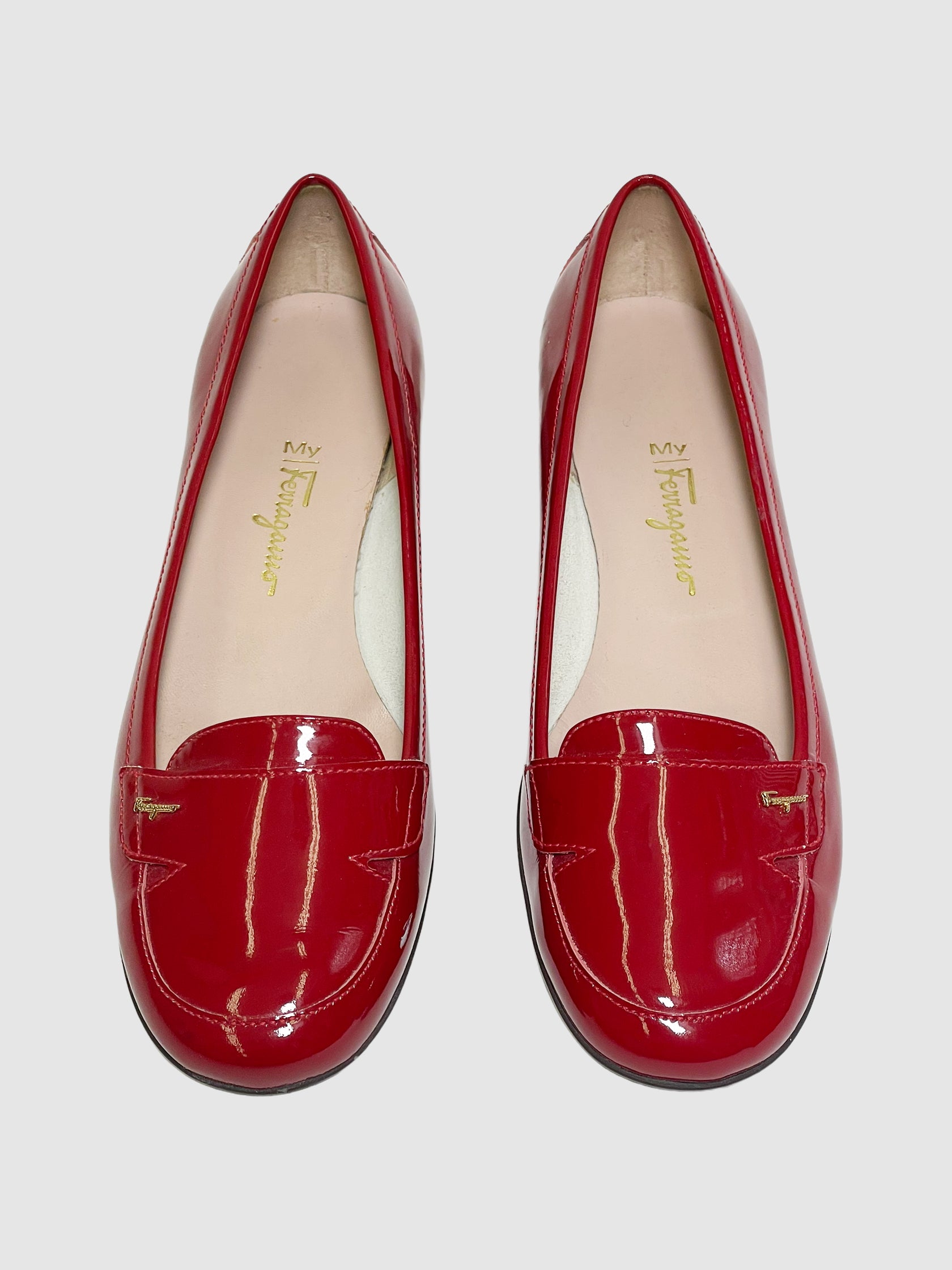 Salvatore Ferragamo Patent Loafers - Size 9