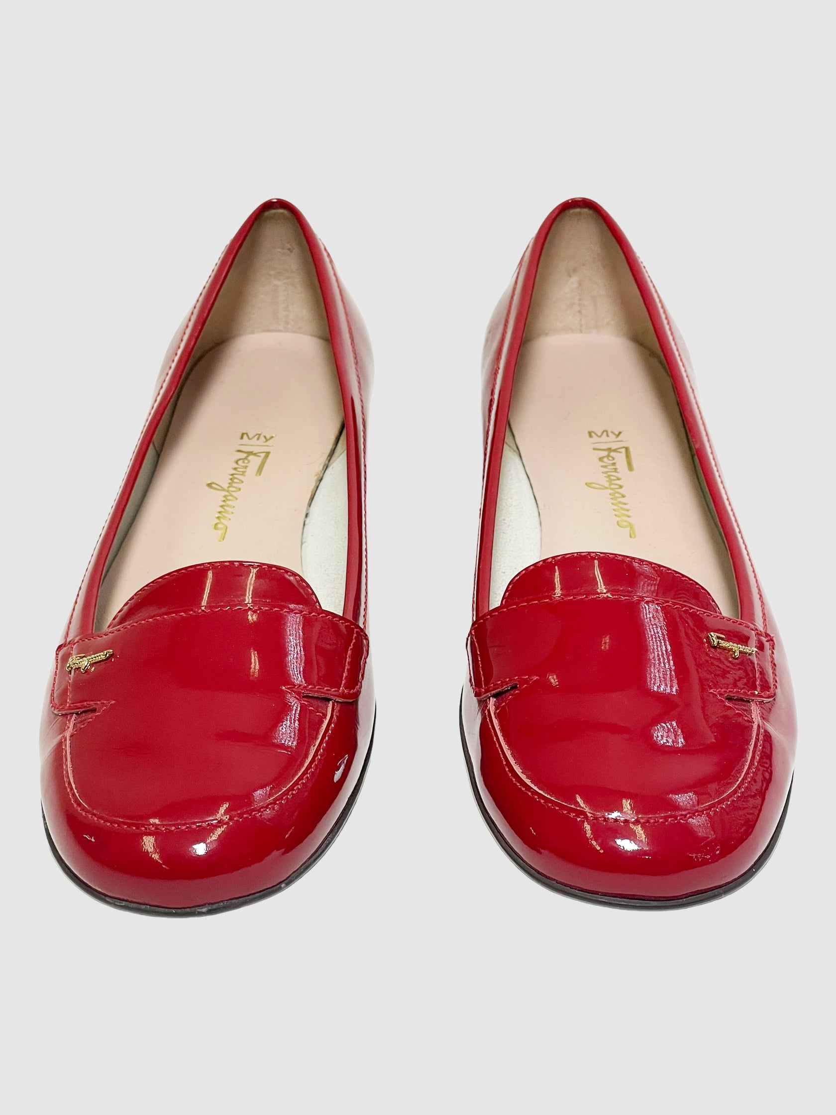 Salvatore Ferragamo Patent Loafers - Size 9