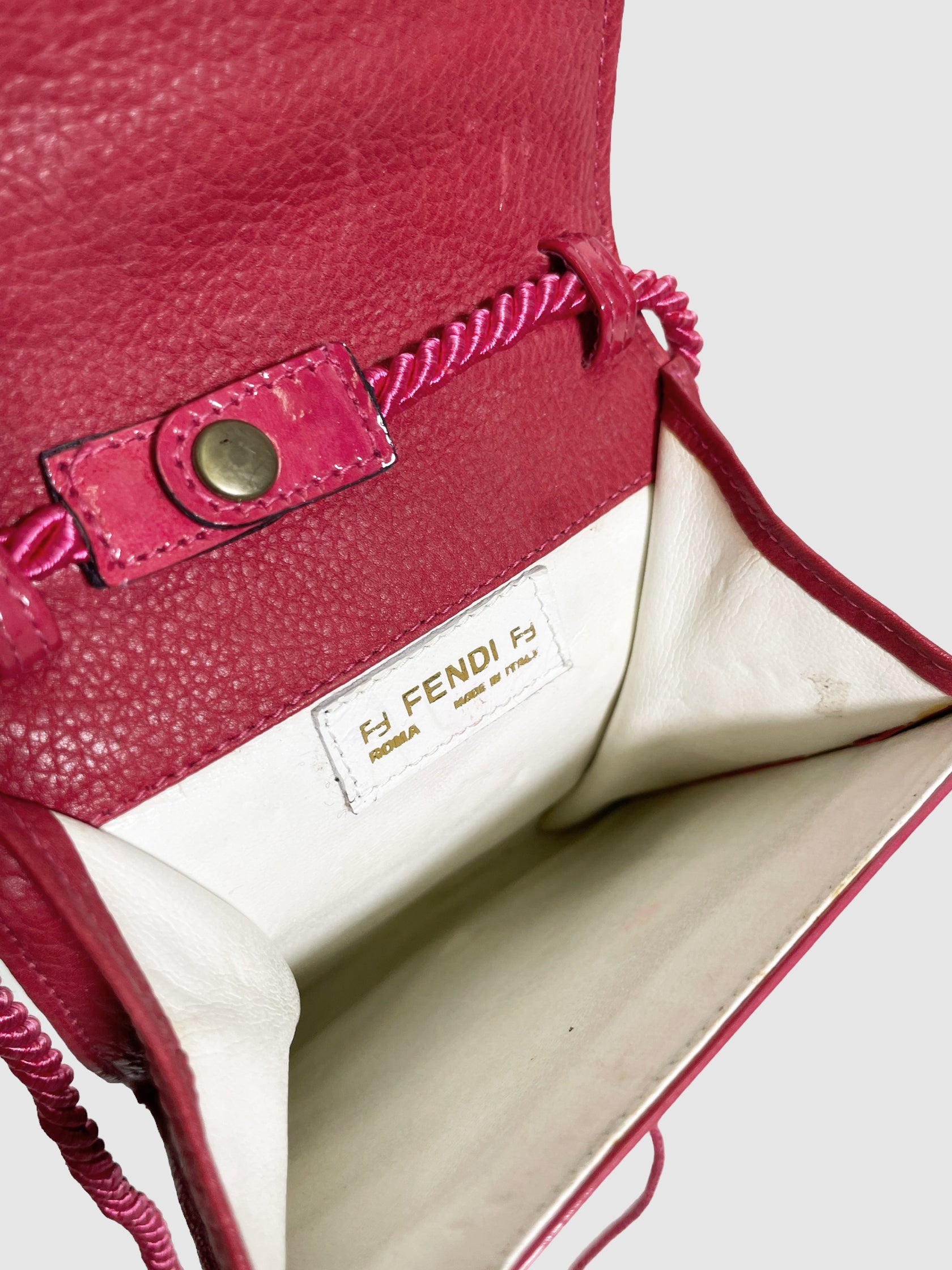 Fendi Mini Coral Patent Leather Purse