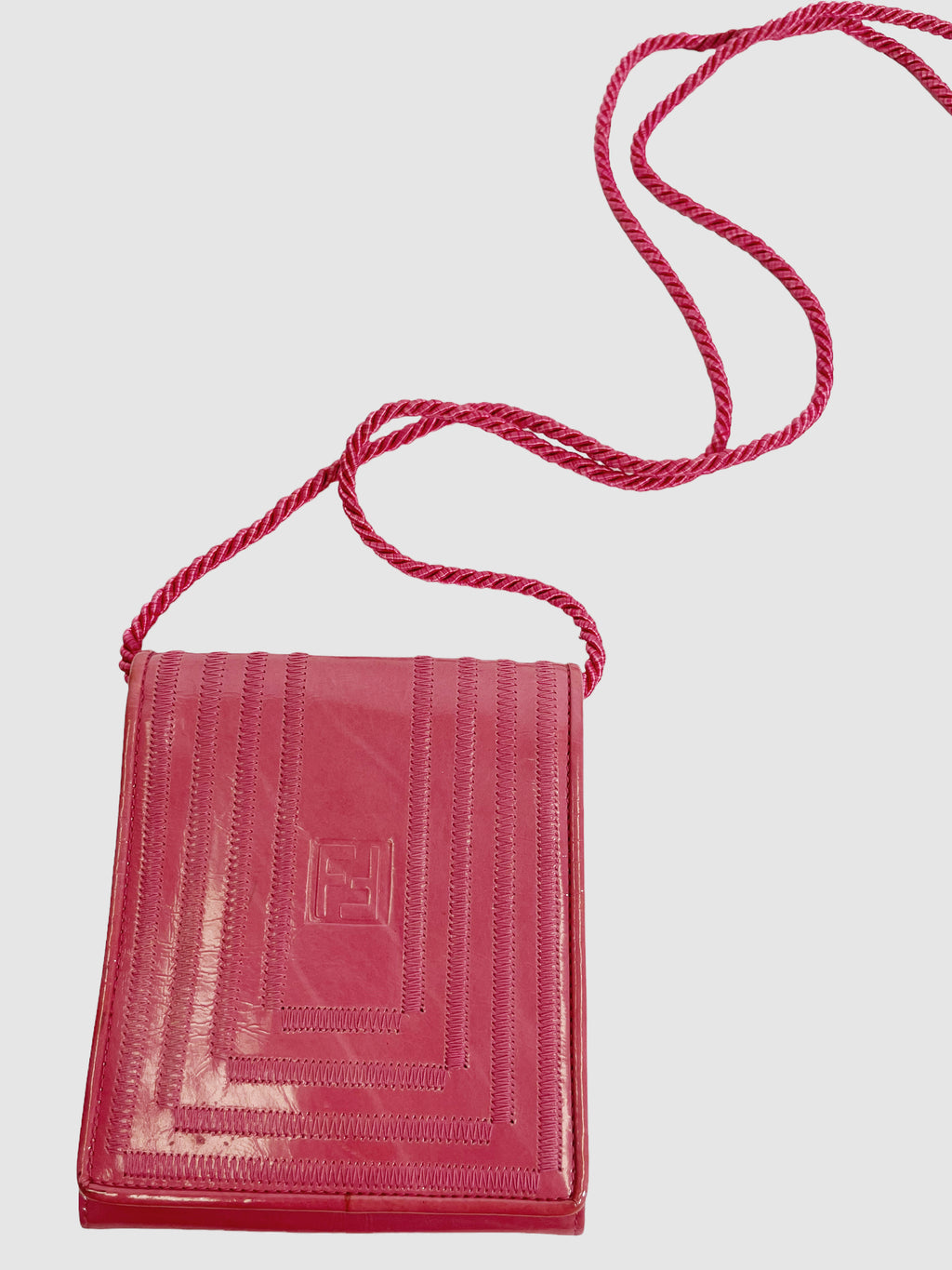Fendi Mini Coral Patent Leather Purse