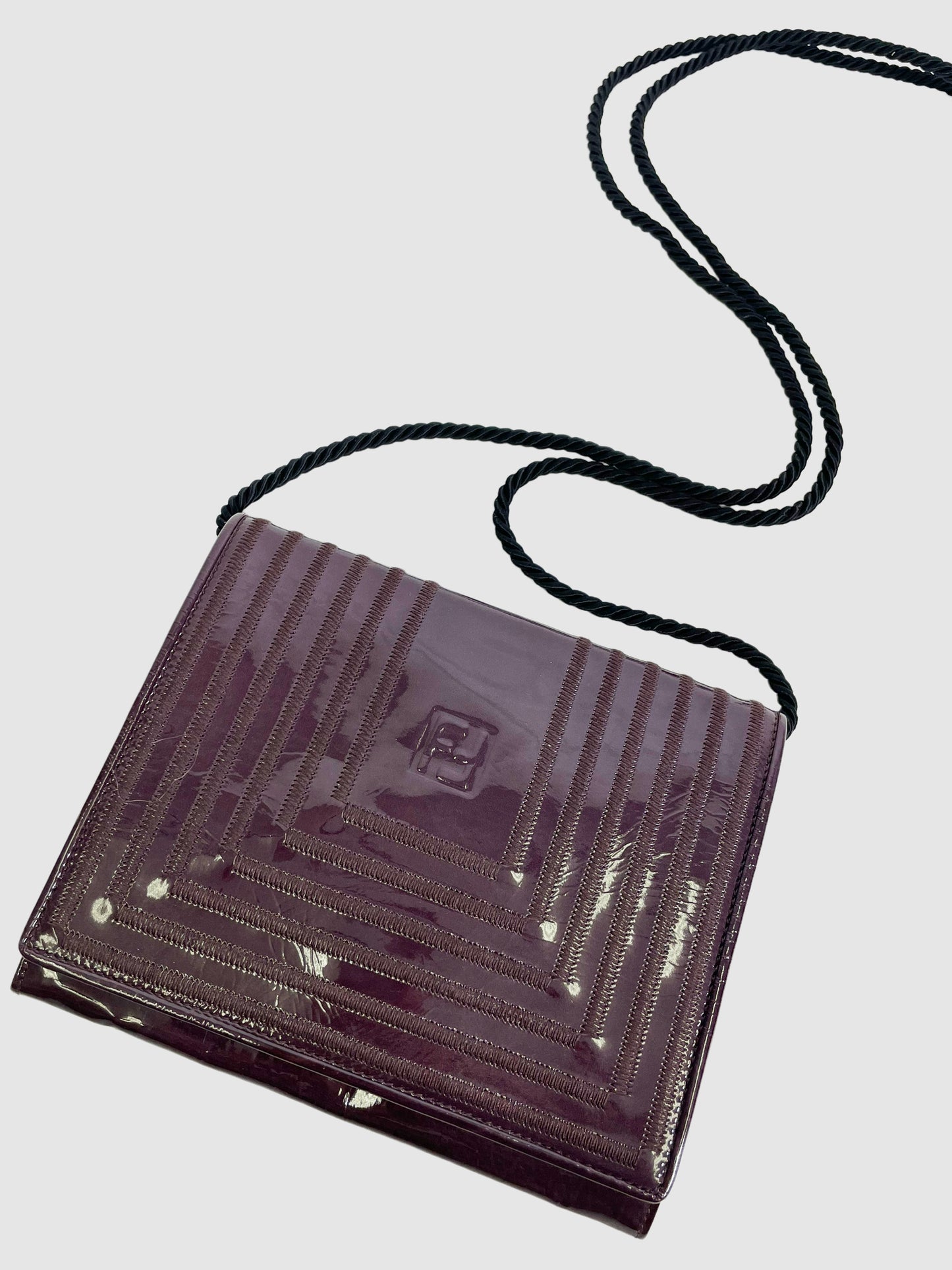 Fendi Small Plum Patent Leather Purse