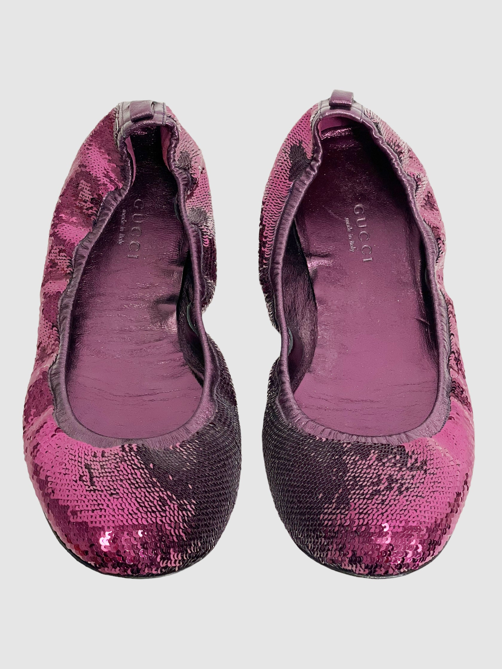 Gucci Sequin Ballerina Flats - Size 37.5