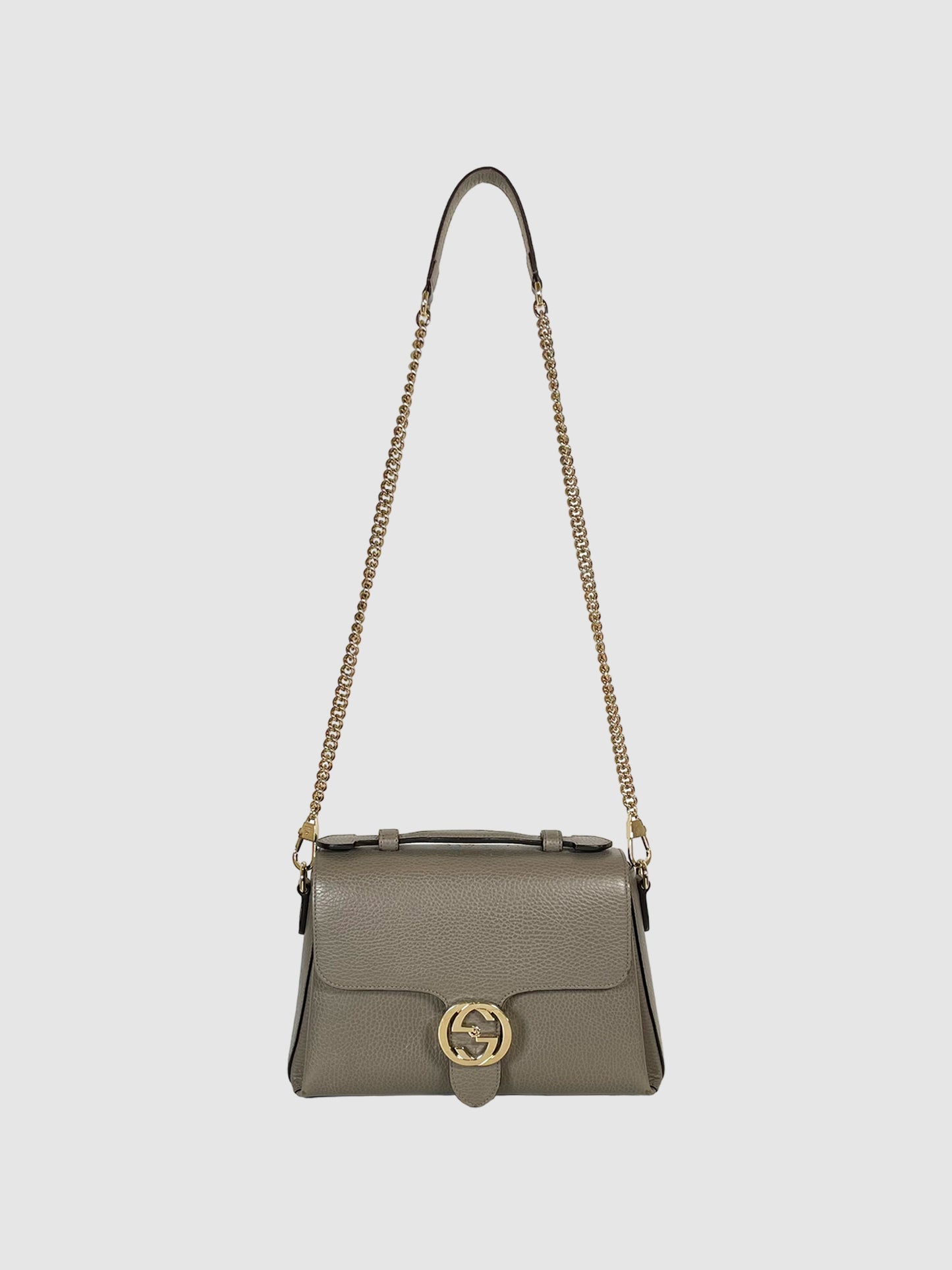 Medium Dollar Interlocking G Top Handle Shoulder Bag