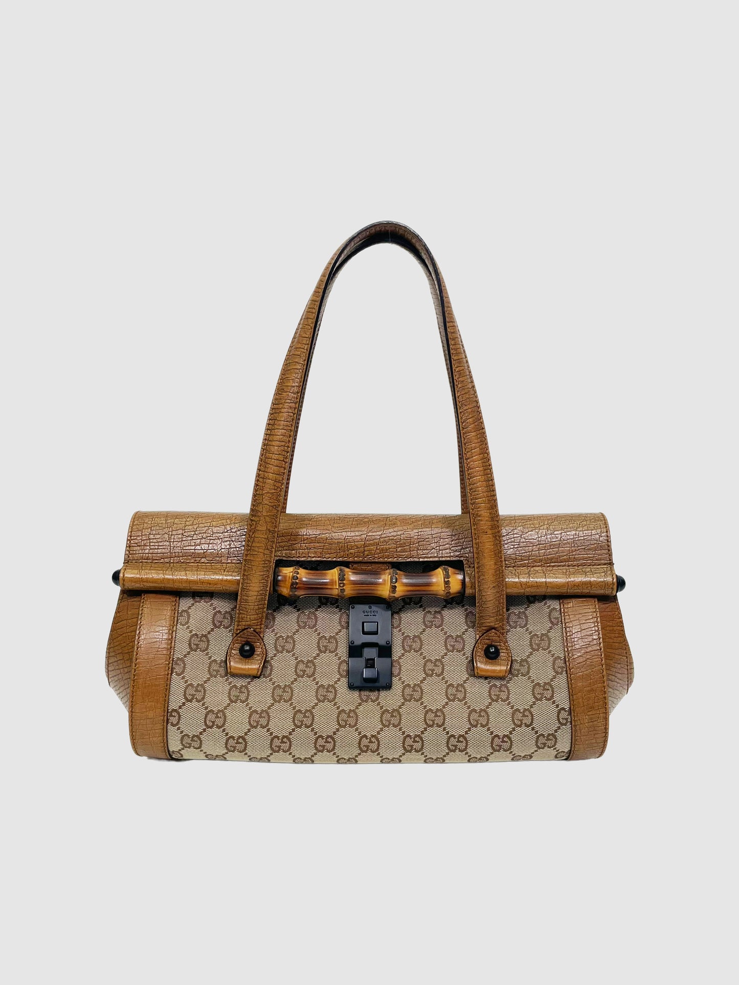 Gucci GG Canvas Bamboo Bullet Bag