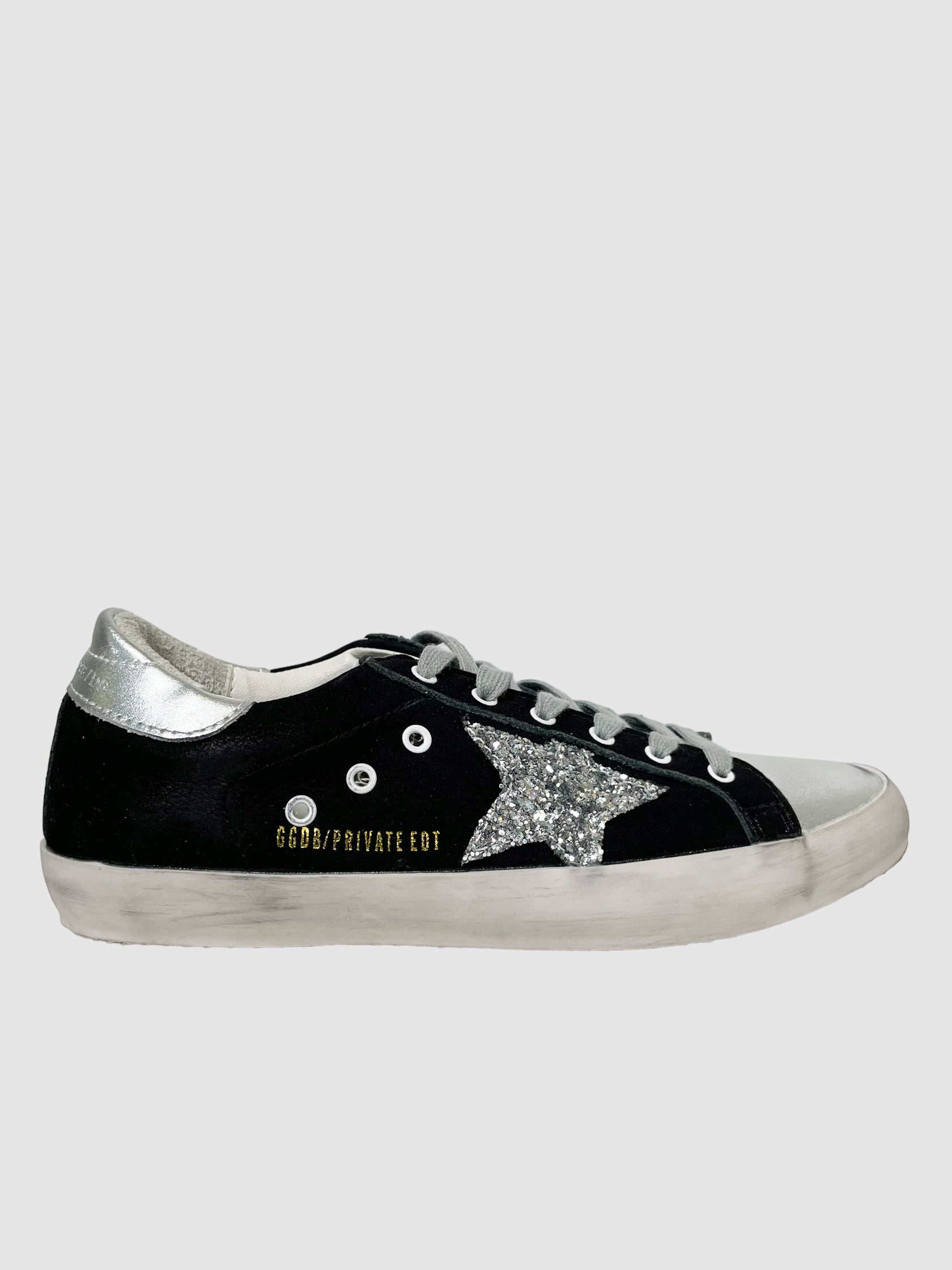 Golden Goose Velvet Printed Sneakers - Size 38