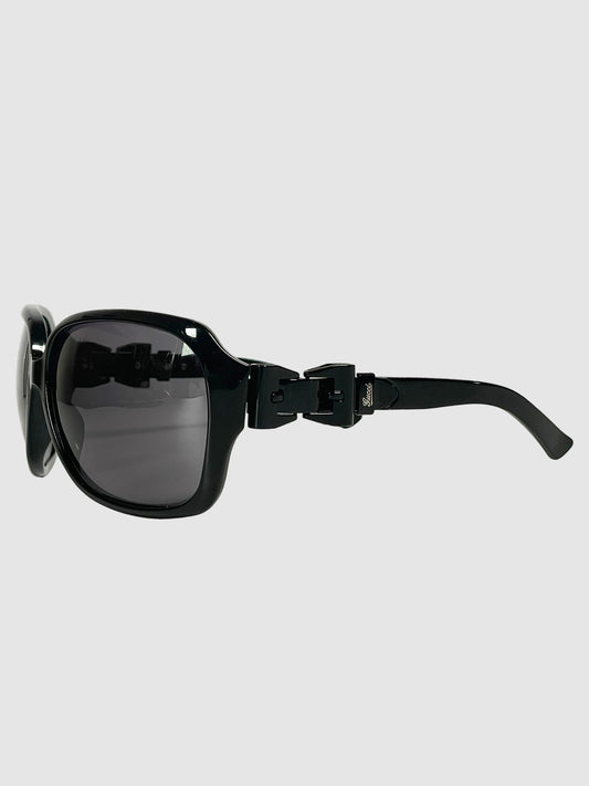 Oversized Sunglasses with Bow Accent