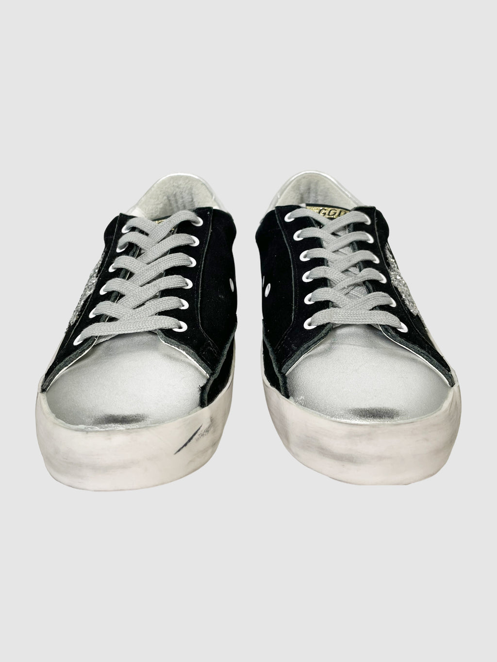 Golden Goose Velvet Printed Sneakers - Size 38