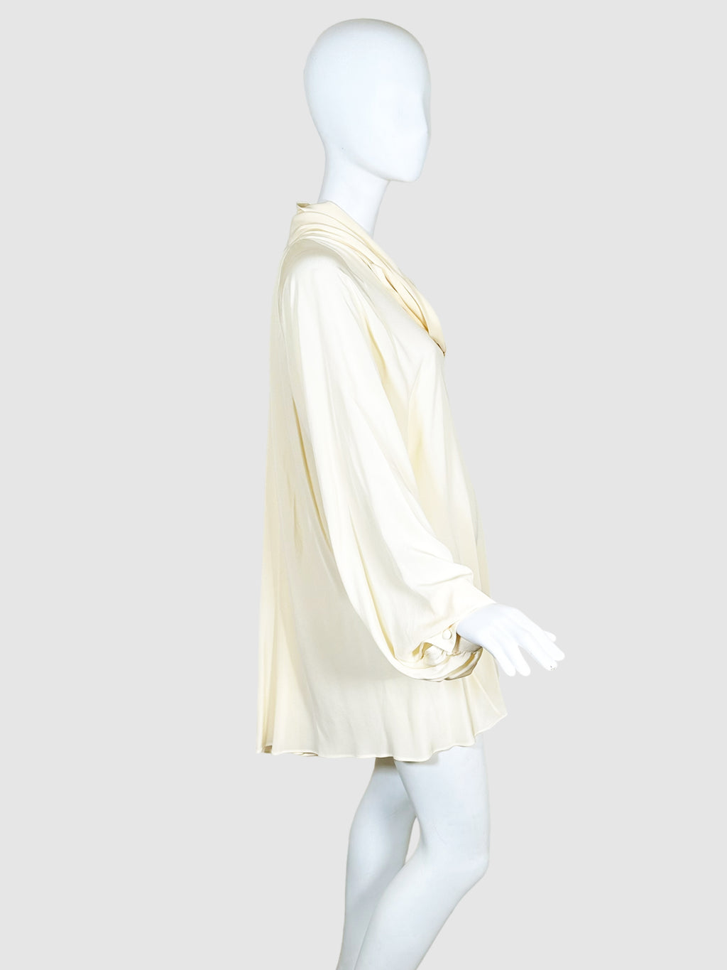 Silk Blouse with Pleated Back - Size 42