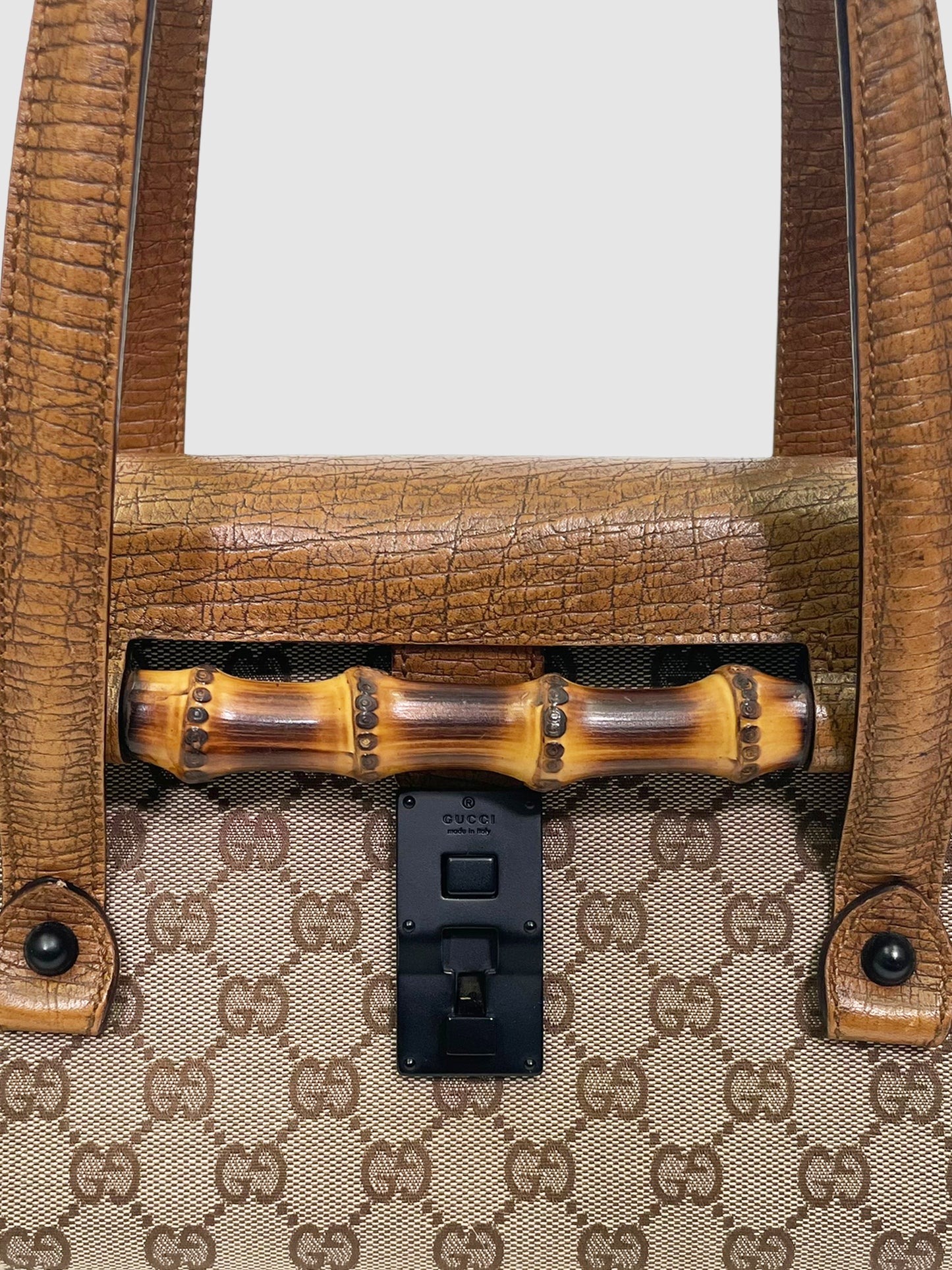 Gucci GG Canvas Bamboo Bullet Bag