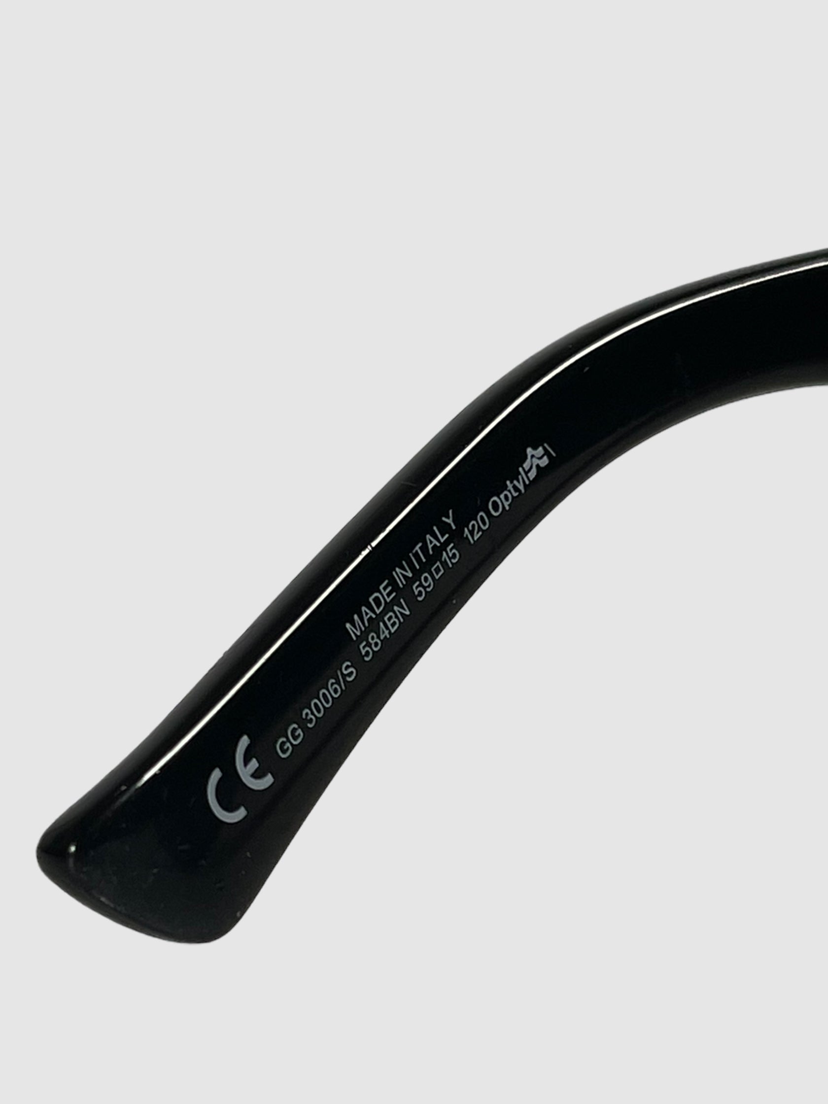 Oversized Sunglasses with Bow Accent