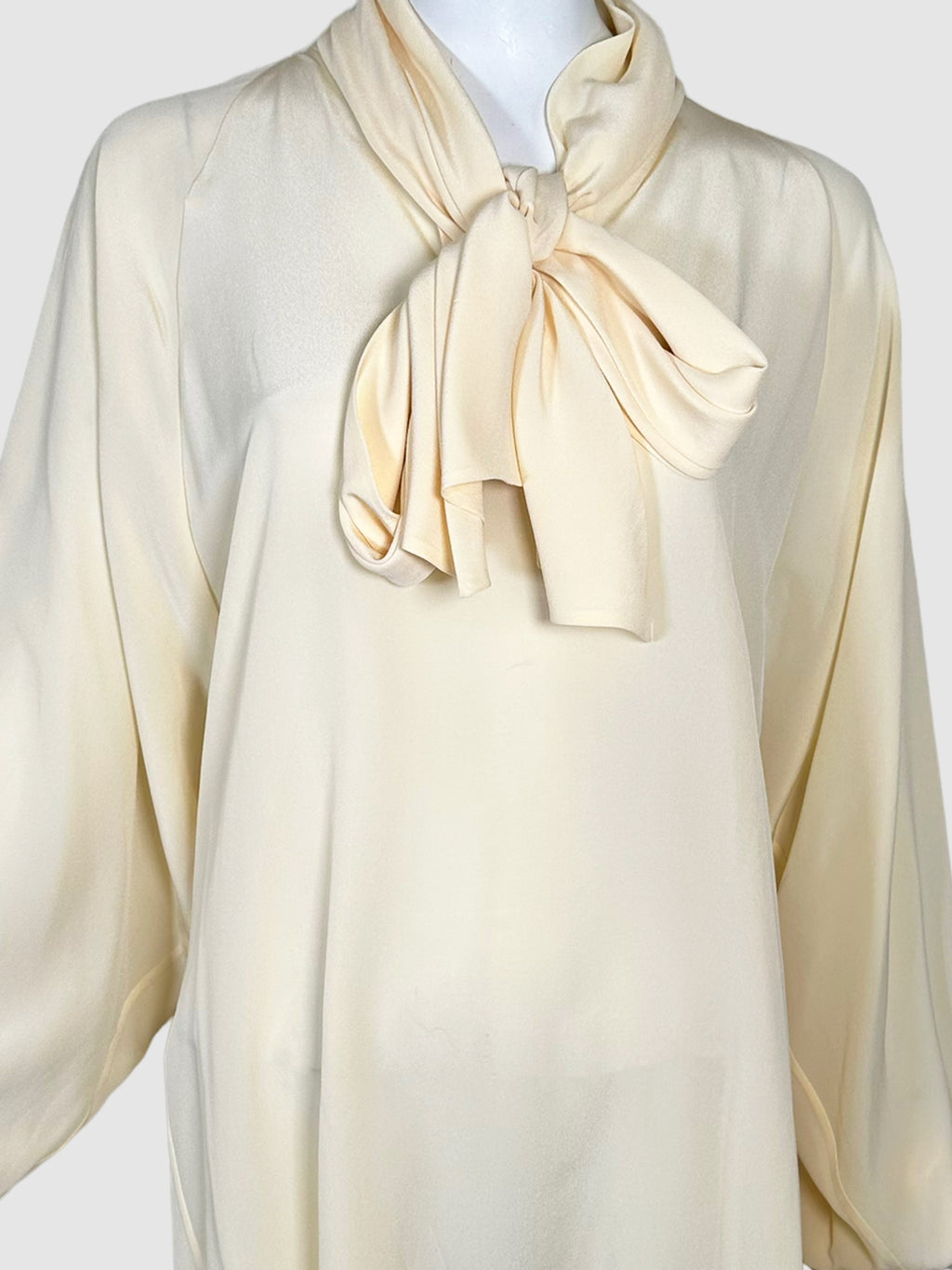 Silk Blouse with Pleated Back - Size 42