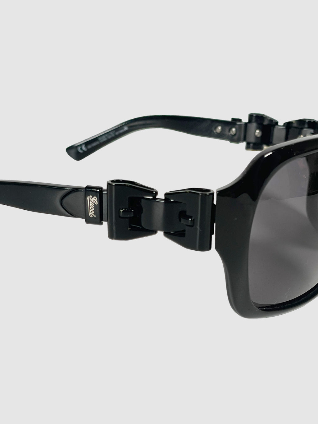 Oversized Sunglasses with Bow Accent