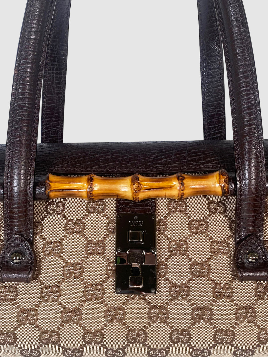 GG Canvas Bamboo Bullet Bag