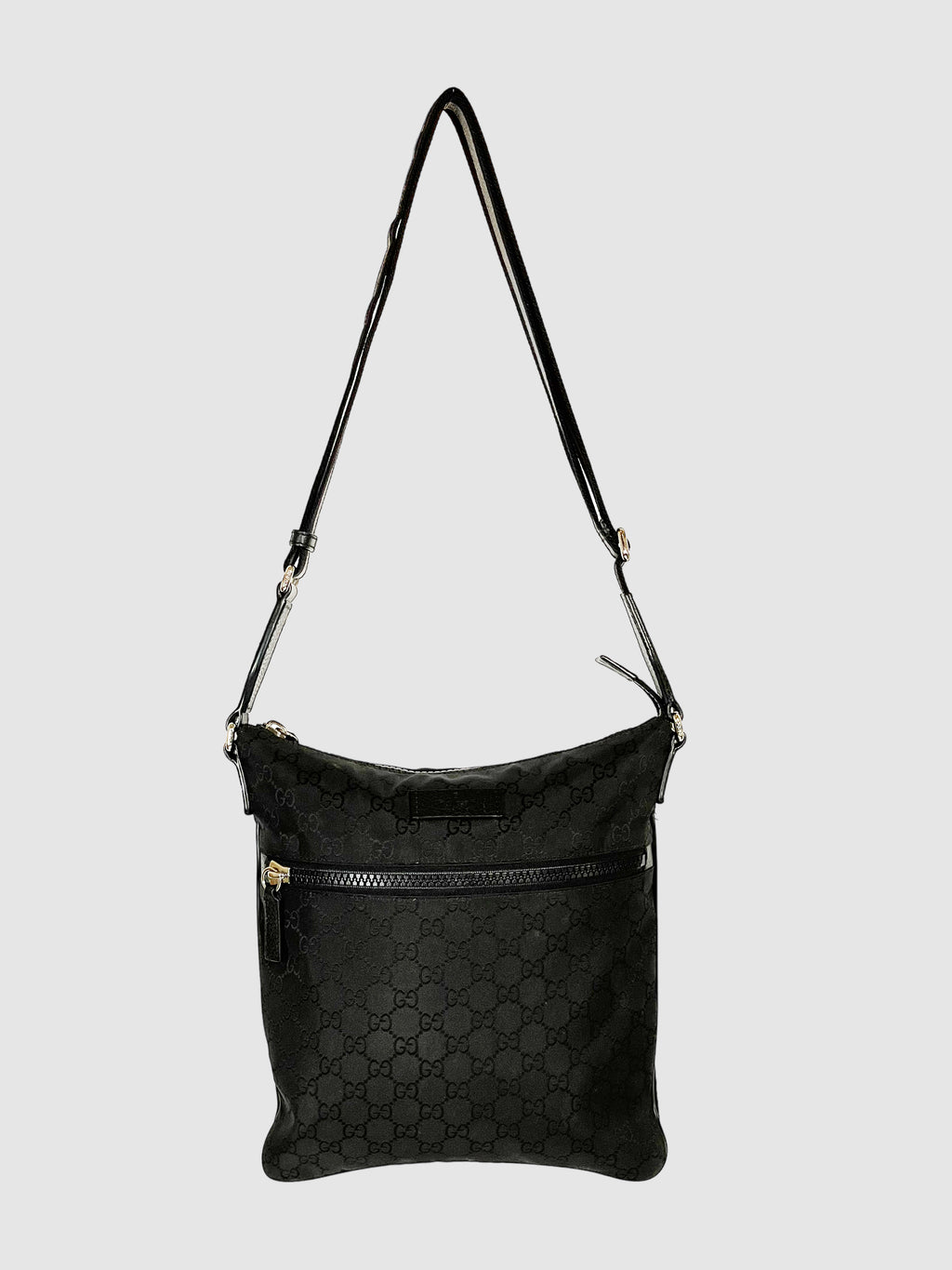 Gucci Black Monogram Nylon Cross-Body Bag
