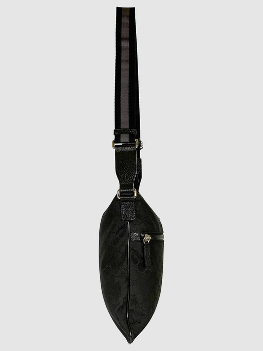 Gucci Black Monogram Nylon Cross-Body Bag