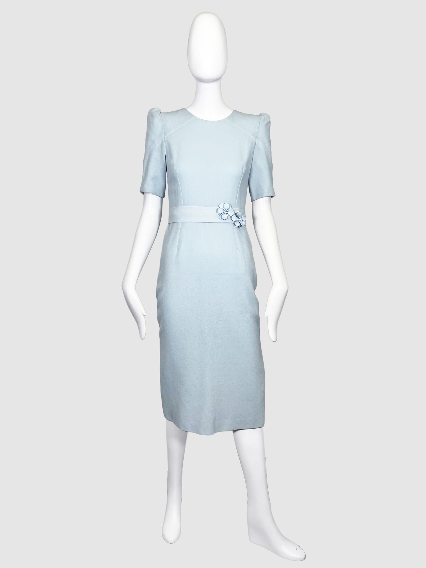 Goat Pastel Blue Wool Dress - Size 2