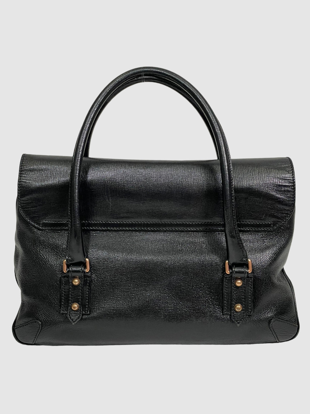 Leather Horsebit Chain Tote