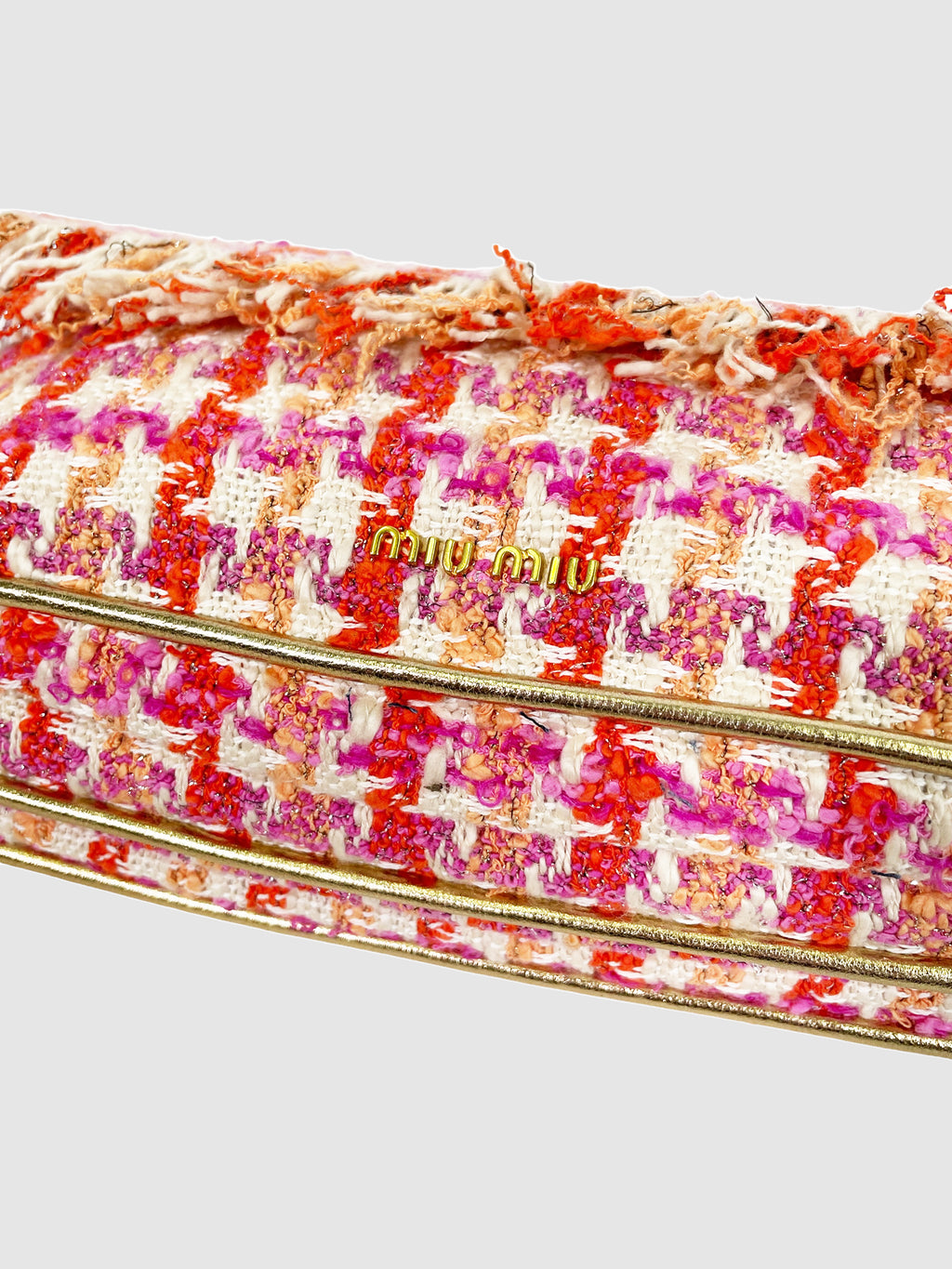 Houndstooth Tweed Shoulder Bag