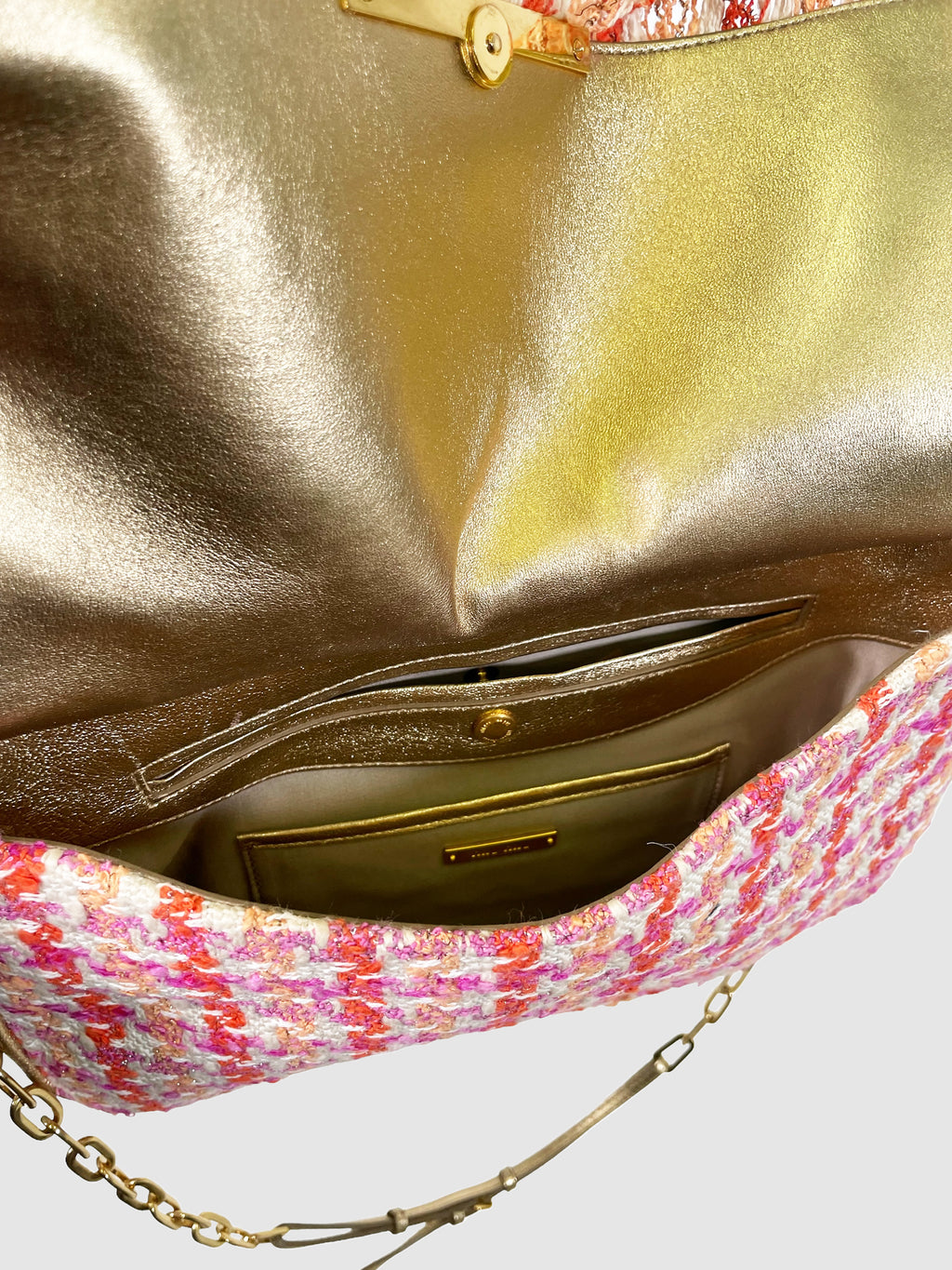 Houndstooth Tweed Shoulder Bag