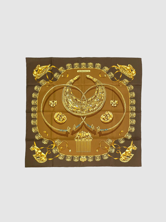 1975 "Les Cavaliers D'or" Silk Scarf