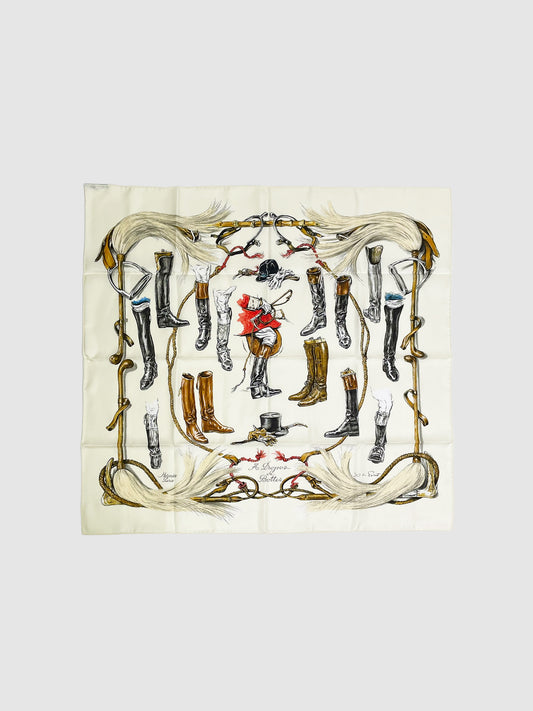 1962 "A Propos de Bottes" Silk Scarf
