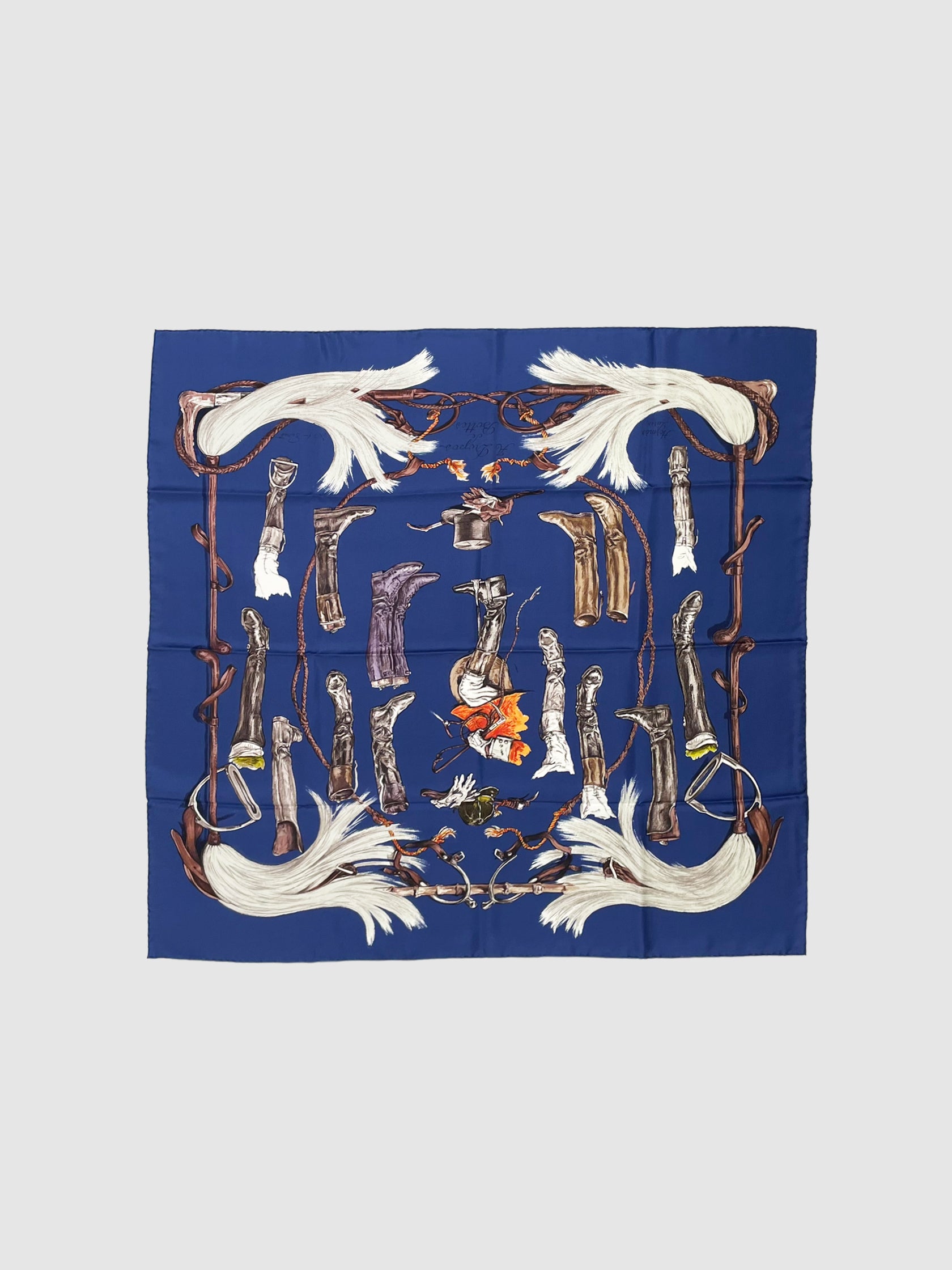 1962 "A Propos de Bottes" Silk Scarf