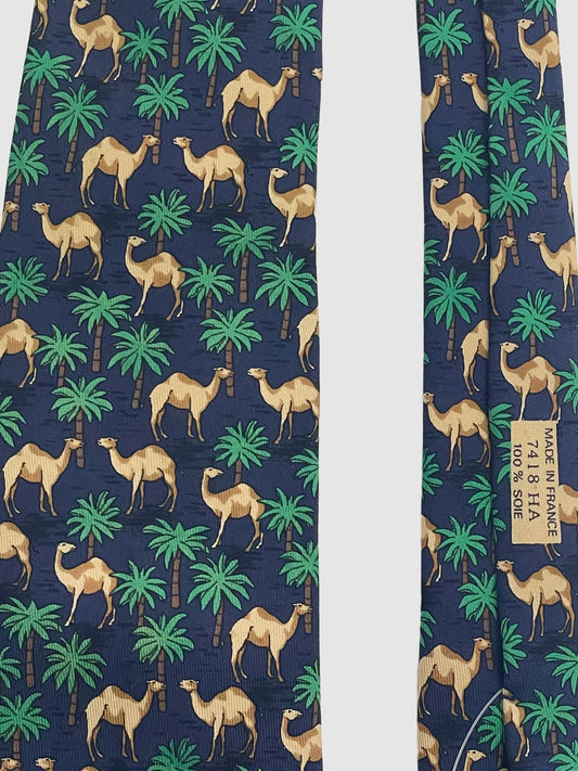 Hermès Tie 7 Camel Tie