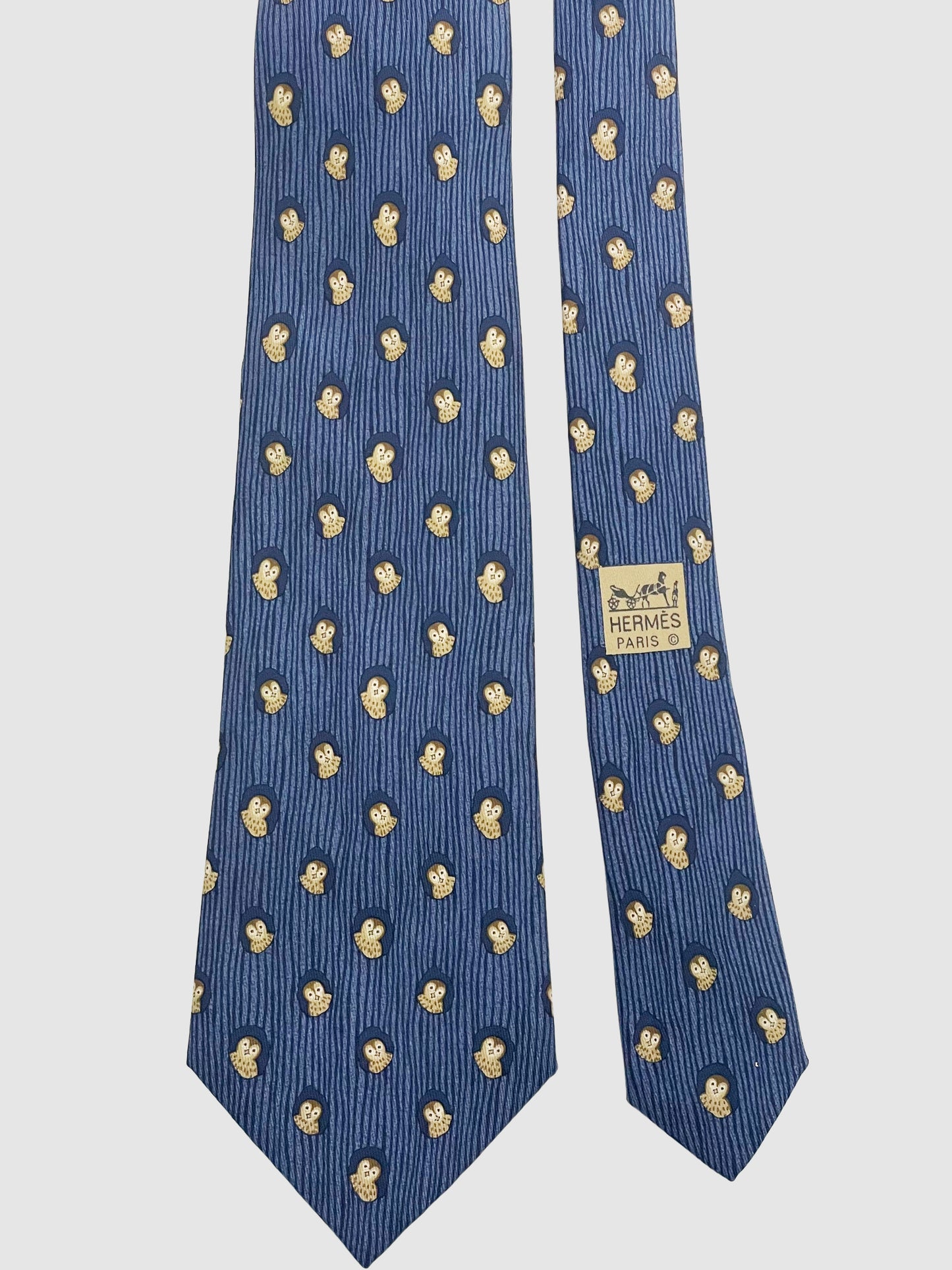 Hermès Tie 7 Owl Tie