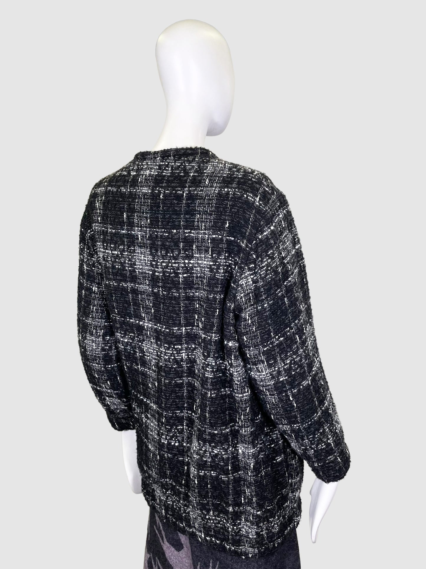 IRO Grey Tweed Wool Blend Jacket - Size 34