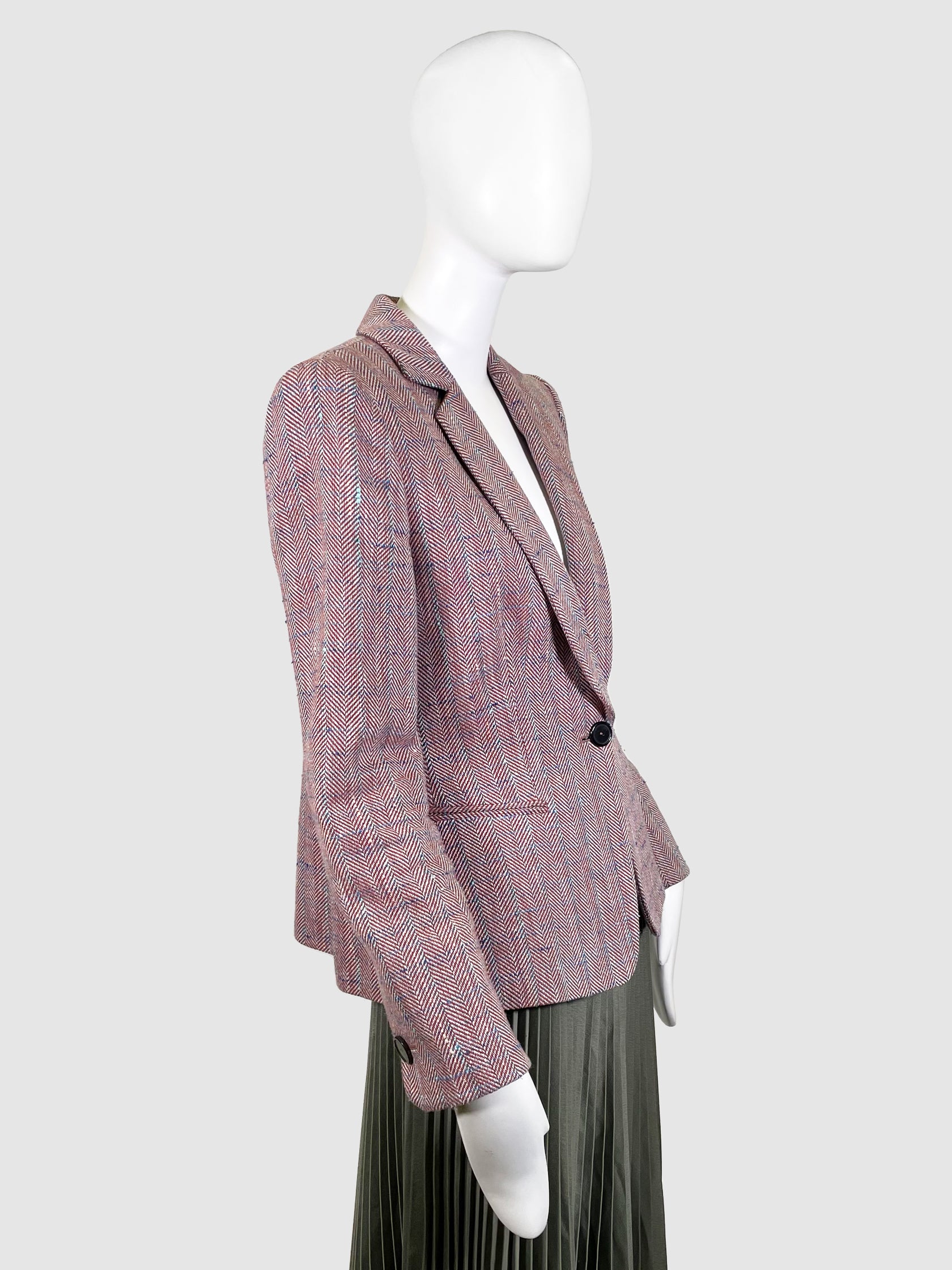 Giorgio Armani Tweed Blazer Jacket - Size 46