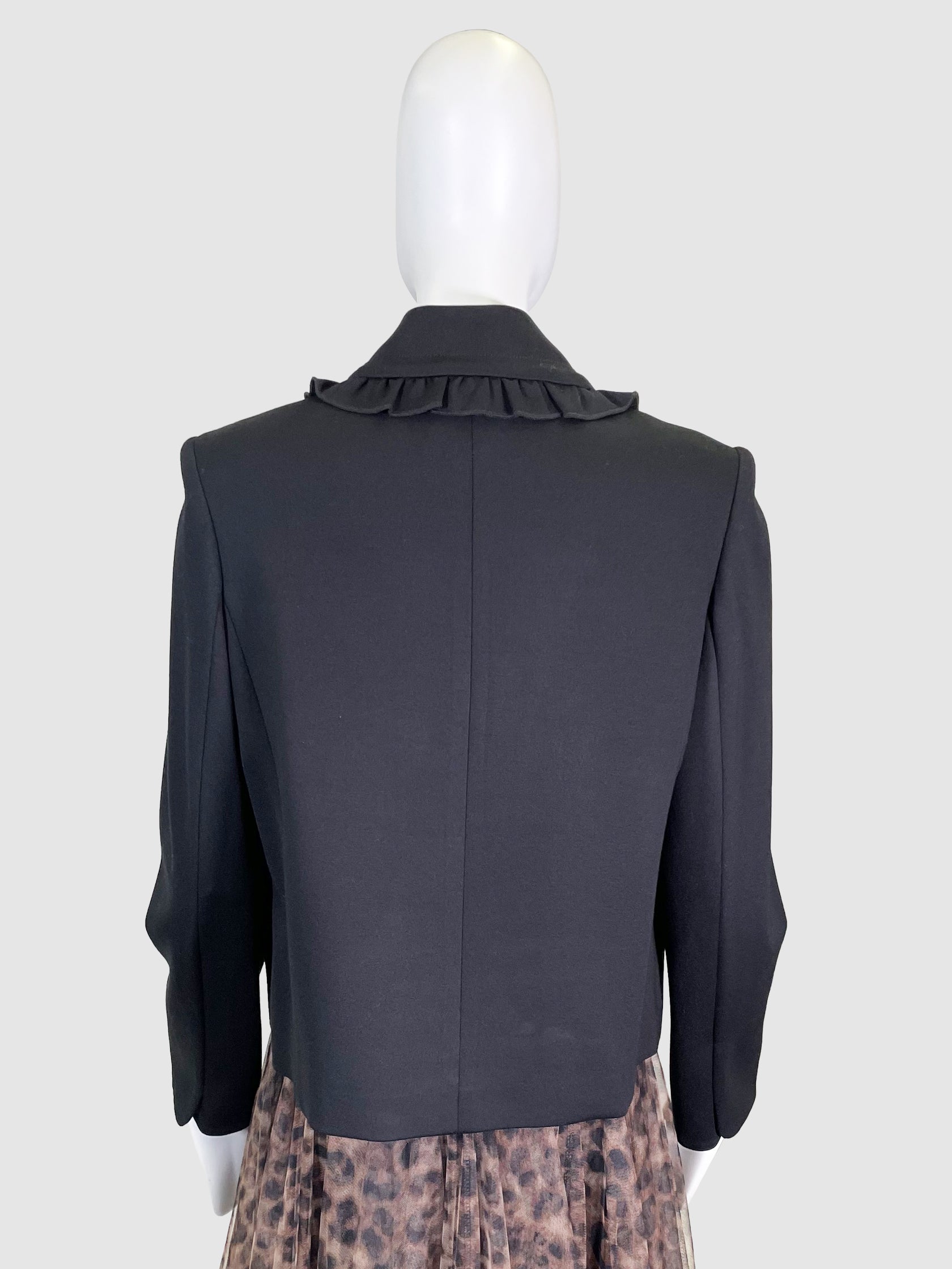 Pink Tartan Jacket with Ruffles - Size 8