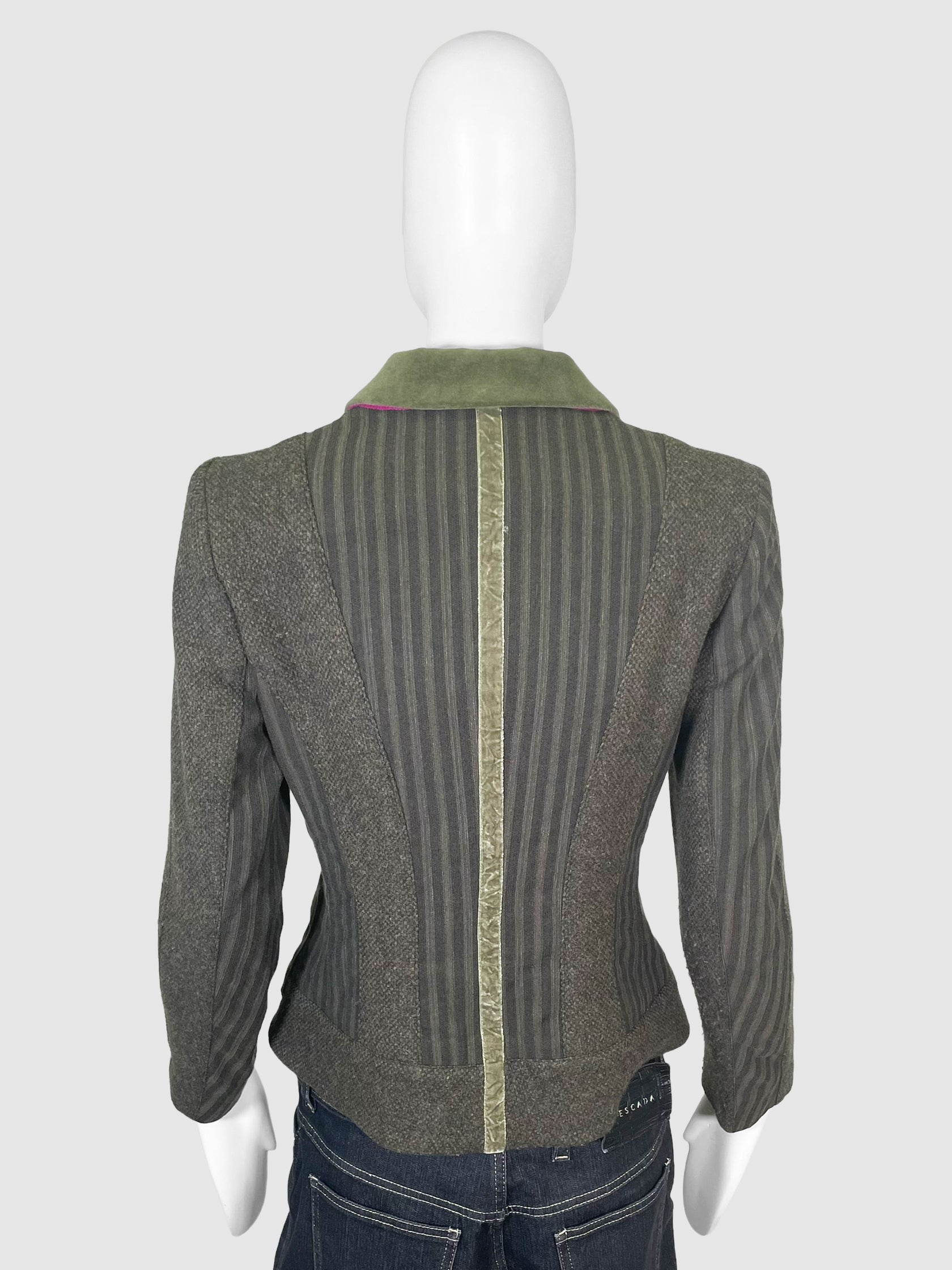 Wool Single-Breasted Blazer - Size 40