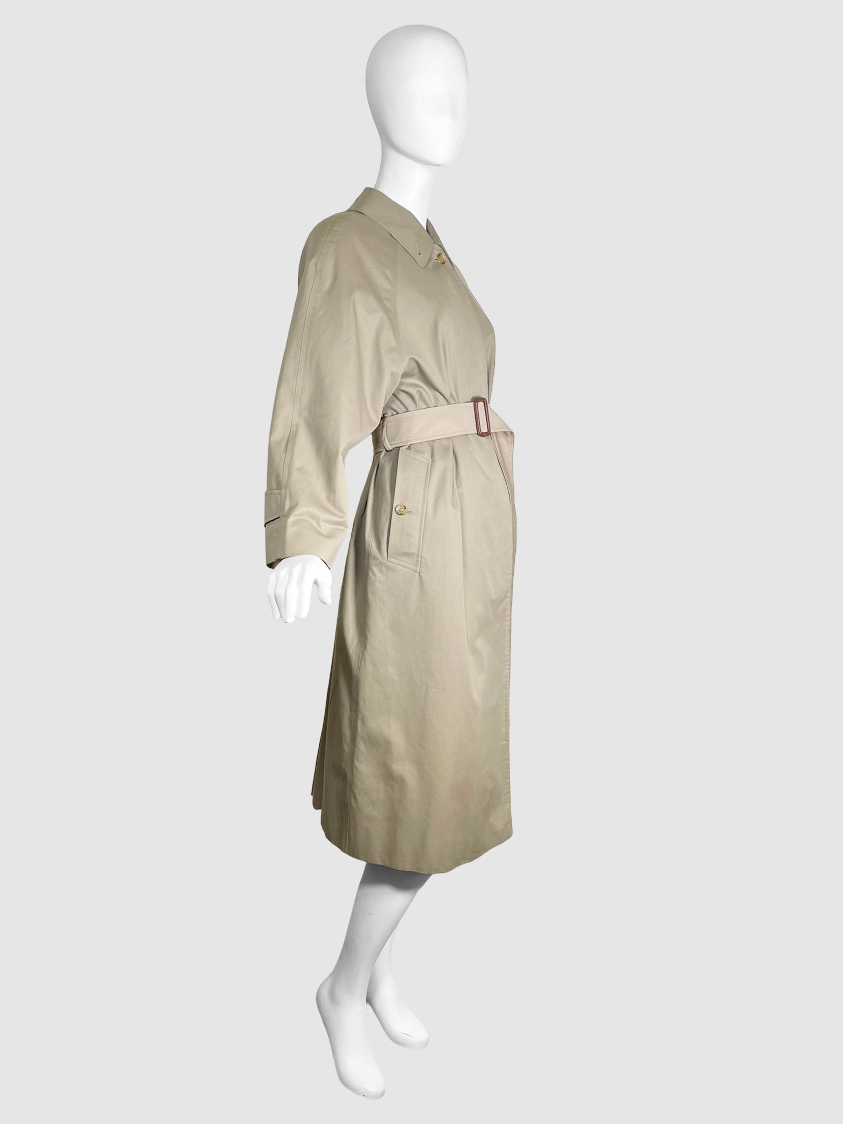 Long Rain Coat with Belt - Size M/L