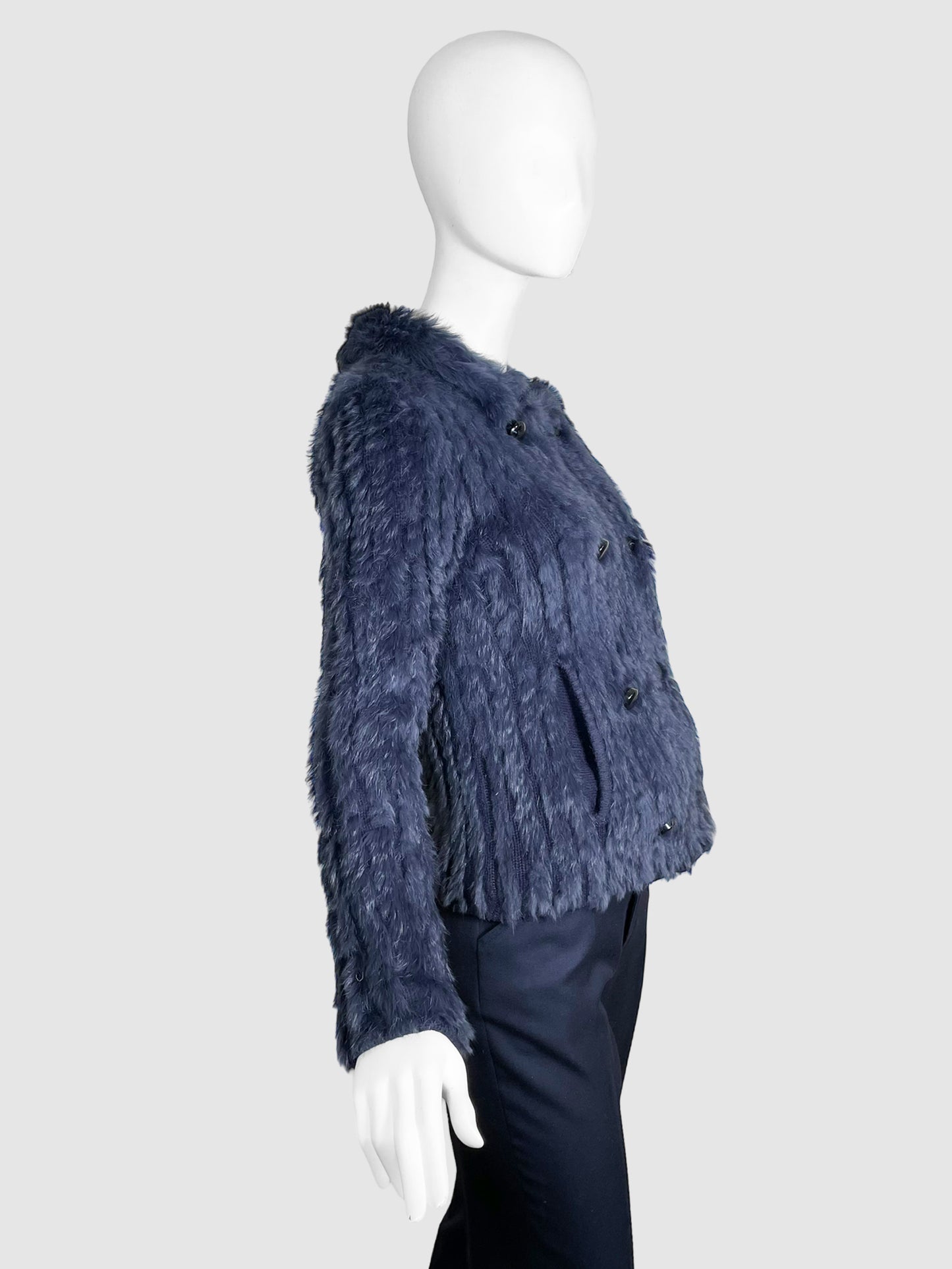 Marc by Marc Jacobs Double-Breasted Fur Jacket - Size S