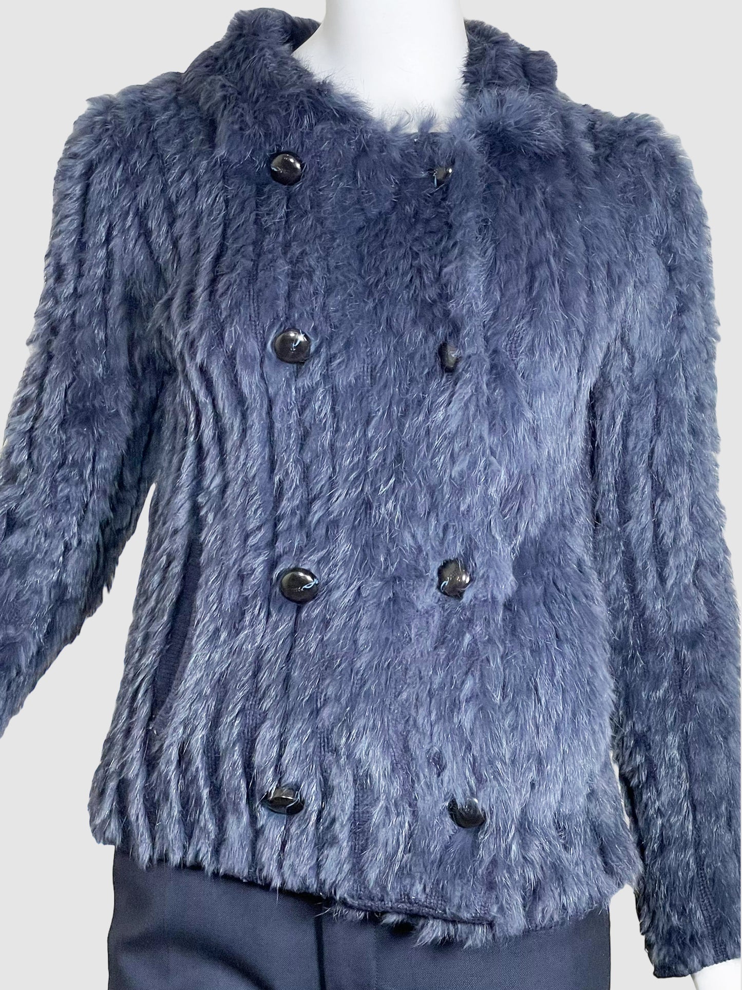 Marc by Marc Jacobs Double-Breasted Fur Jacket - Size S