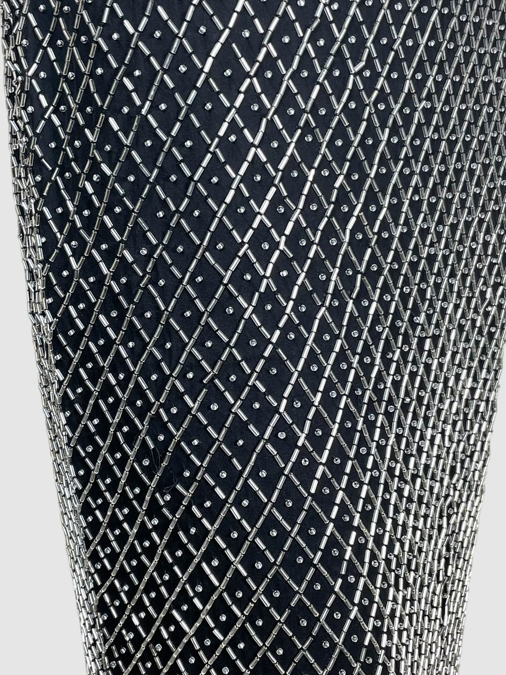 Beaded Maxi Long-Sleeve Dress - Size 8