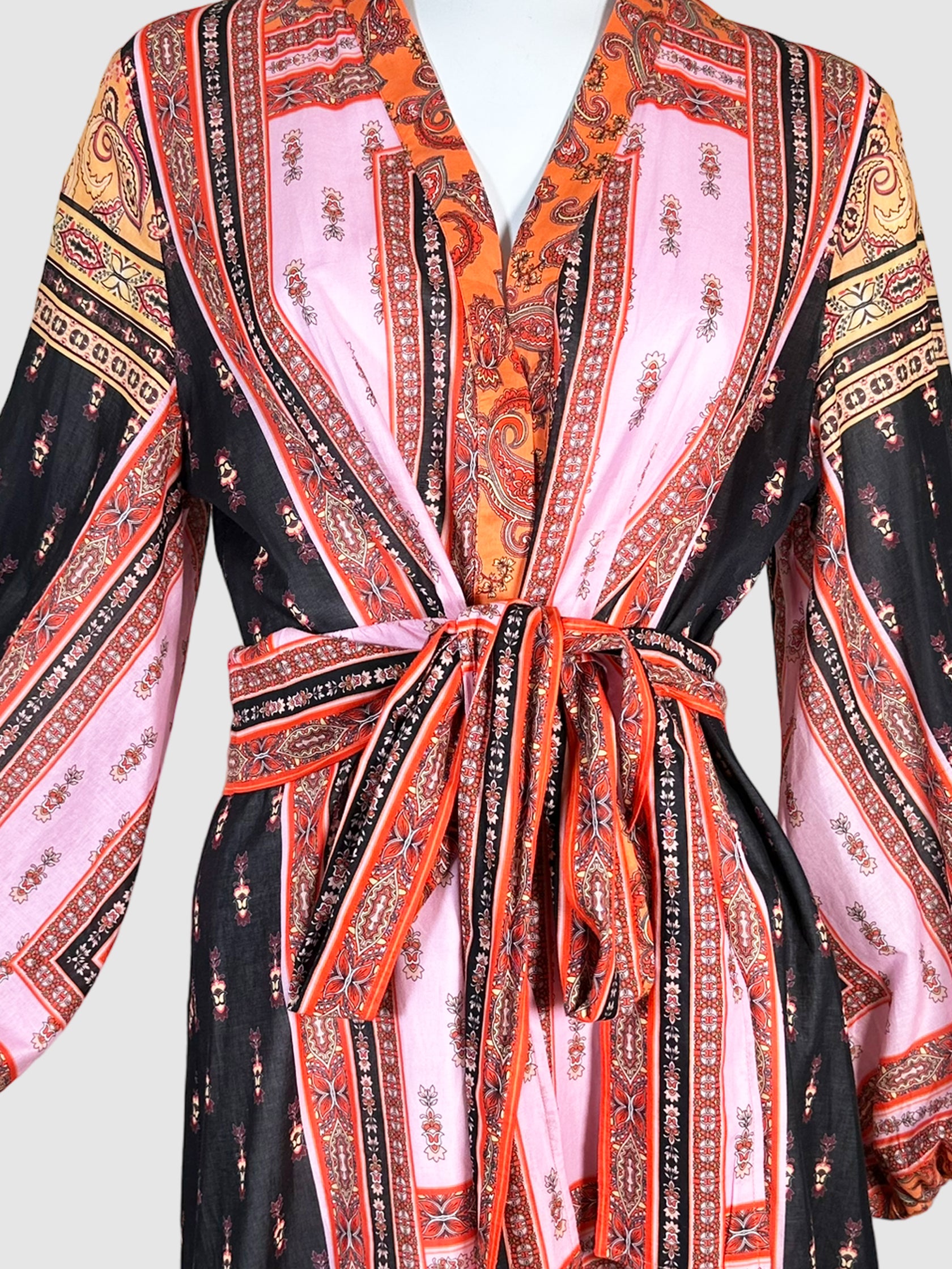 Paisley Print Midi Dress - Size L