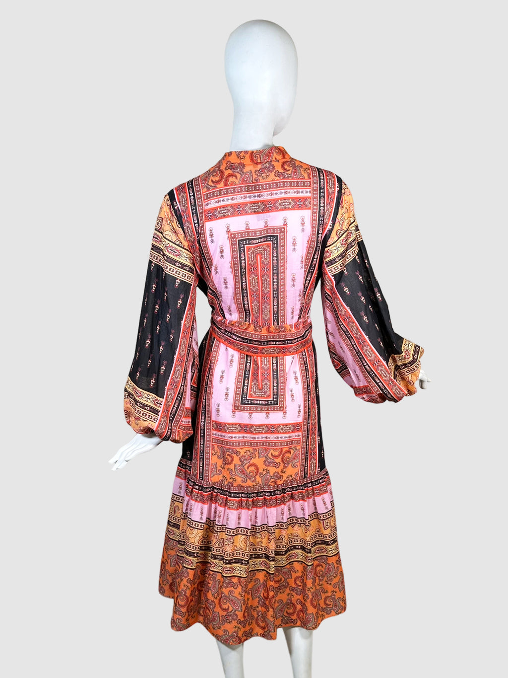 Paisley Print Midi Dress - Size L