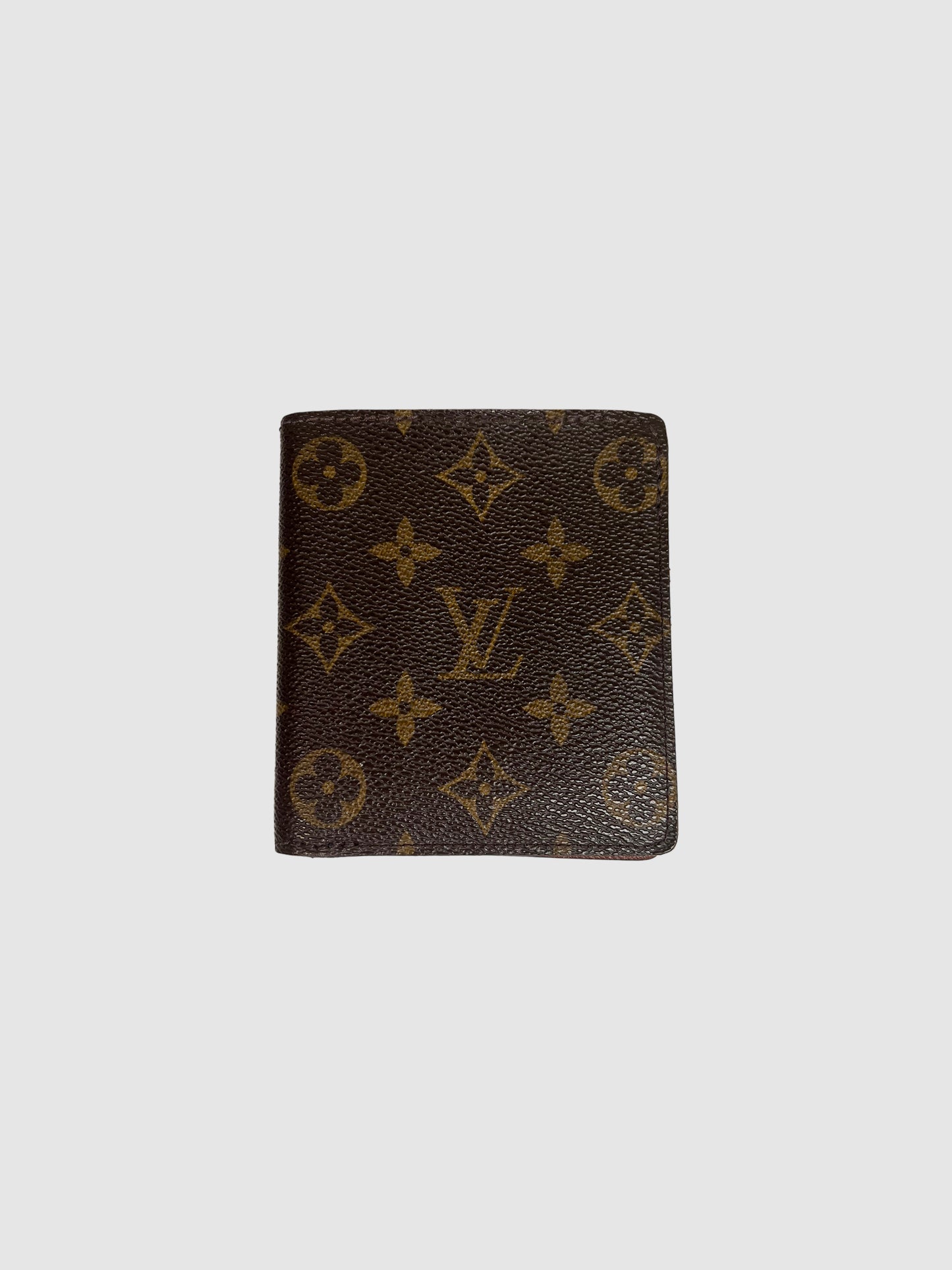 Louis Vuitton Brown Leather Monogram Bifold Wallet