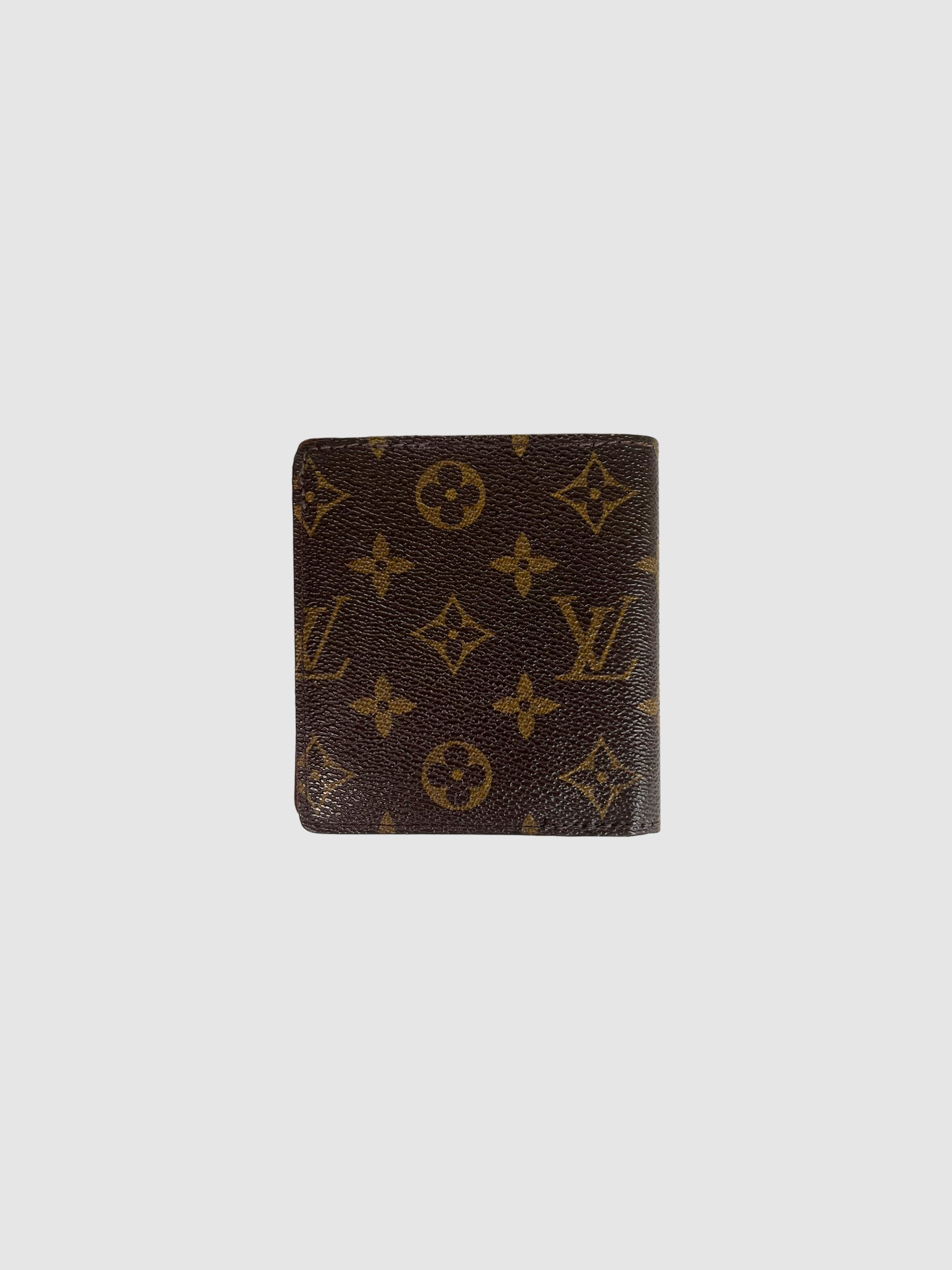 Leather Monogram Bifold Wallet