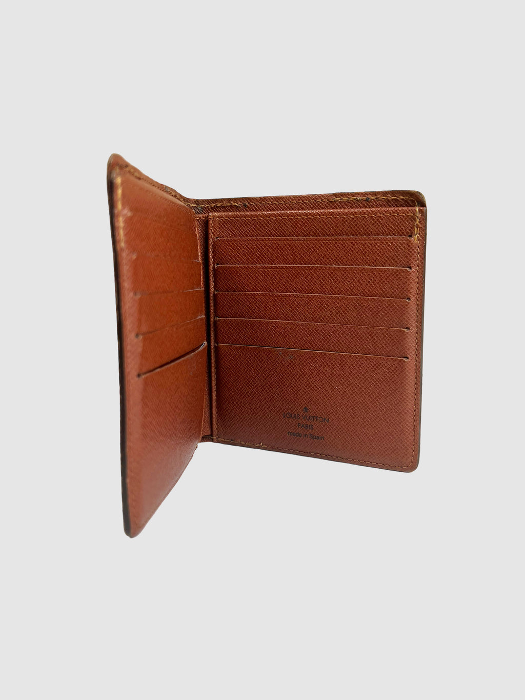 Leather Monogram Bifold Wallet