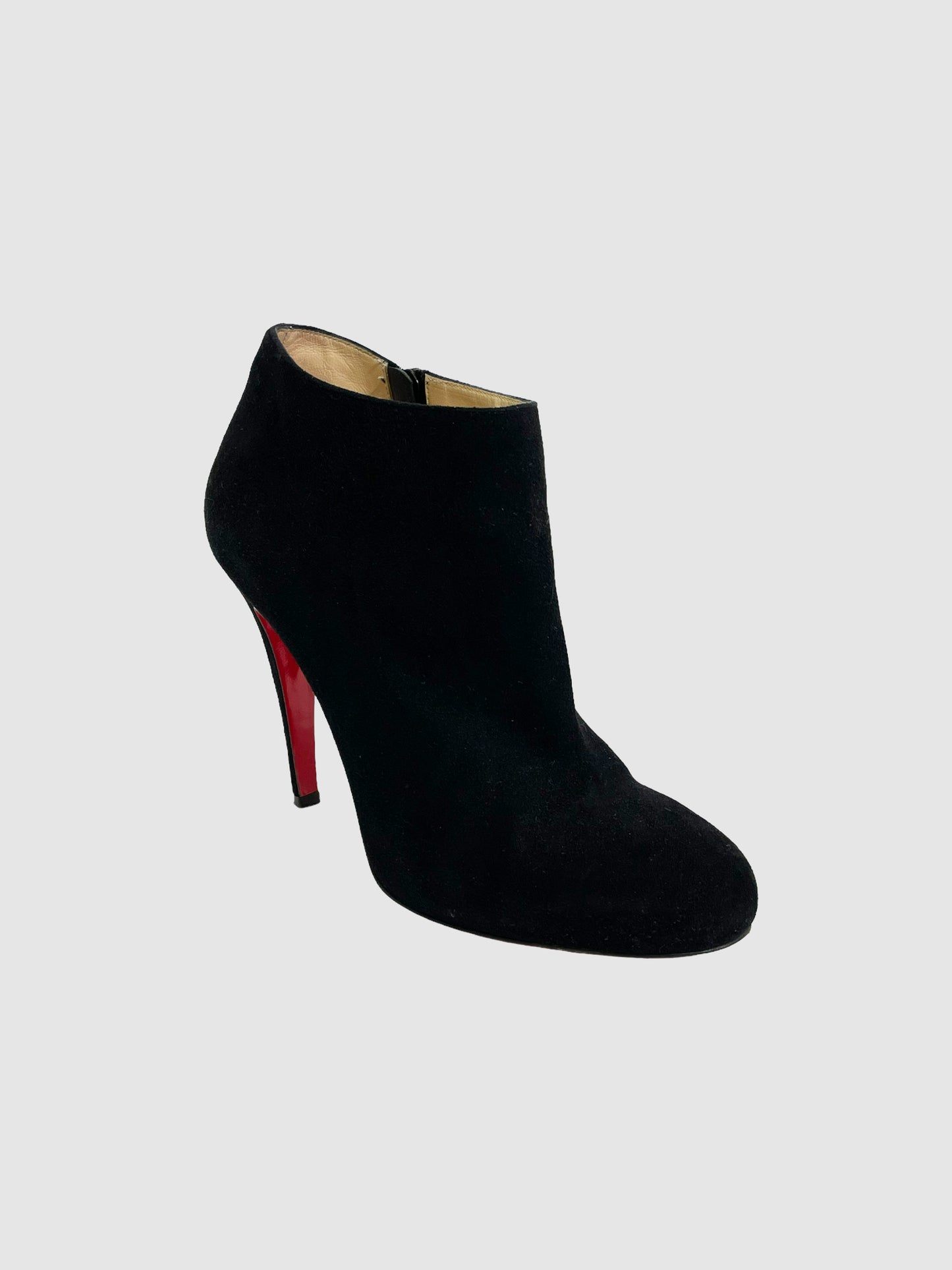 Christian Louboutin Black Suede Boots - Size 38.5