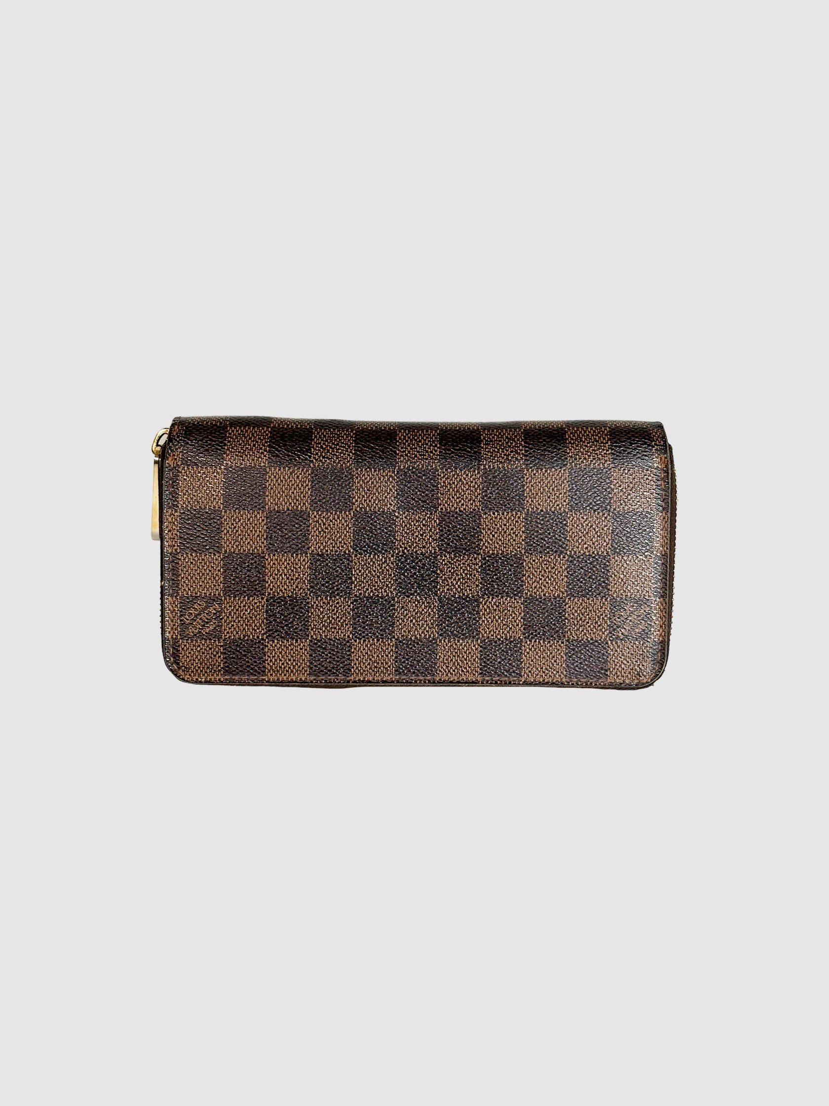 Damier Ebene Pattern Zippy Wallet