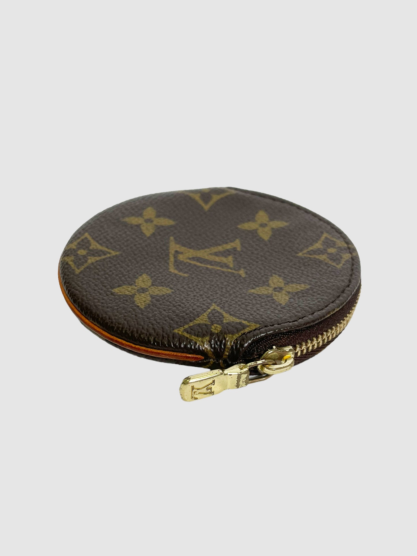 Round Monogram Coin Purse