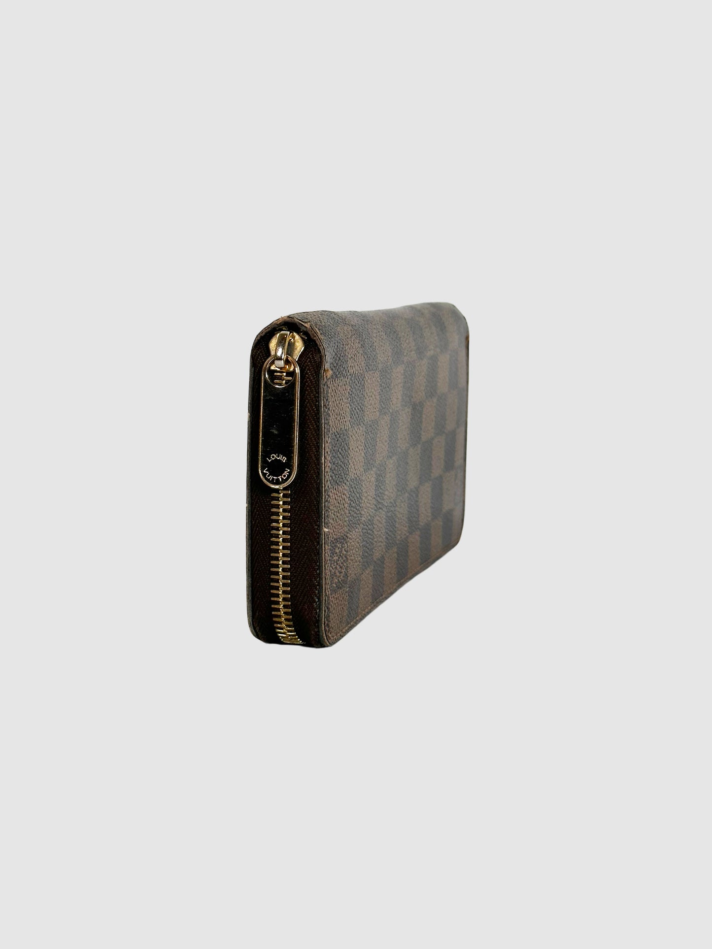 Damier Ebene Pattern Zippy Wallet