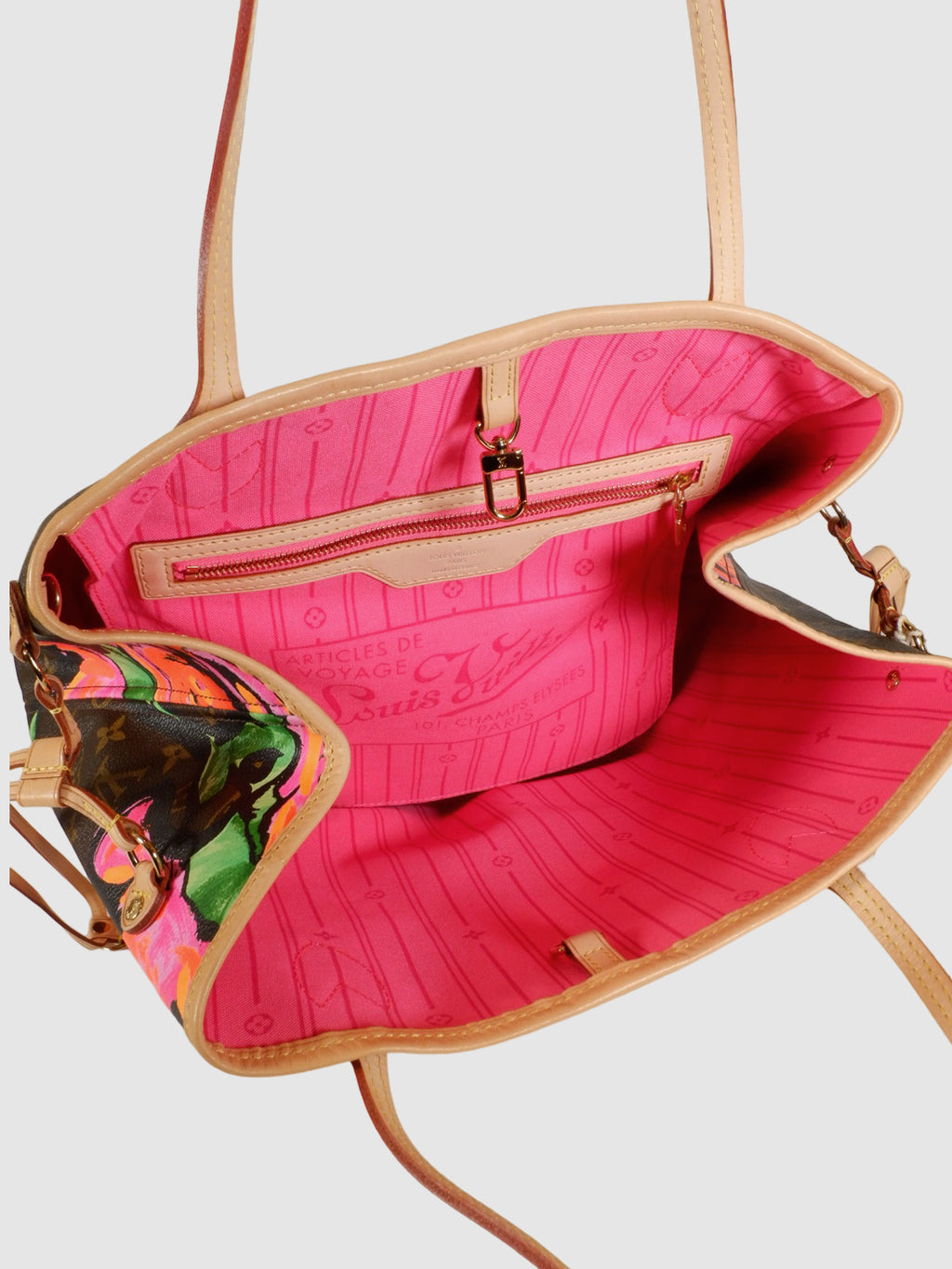 Louis Vuitton Stephen Sprouse Monogram Roses Neverfull MM Tote Bag